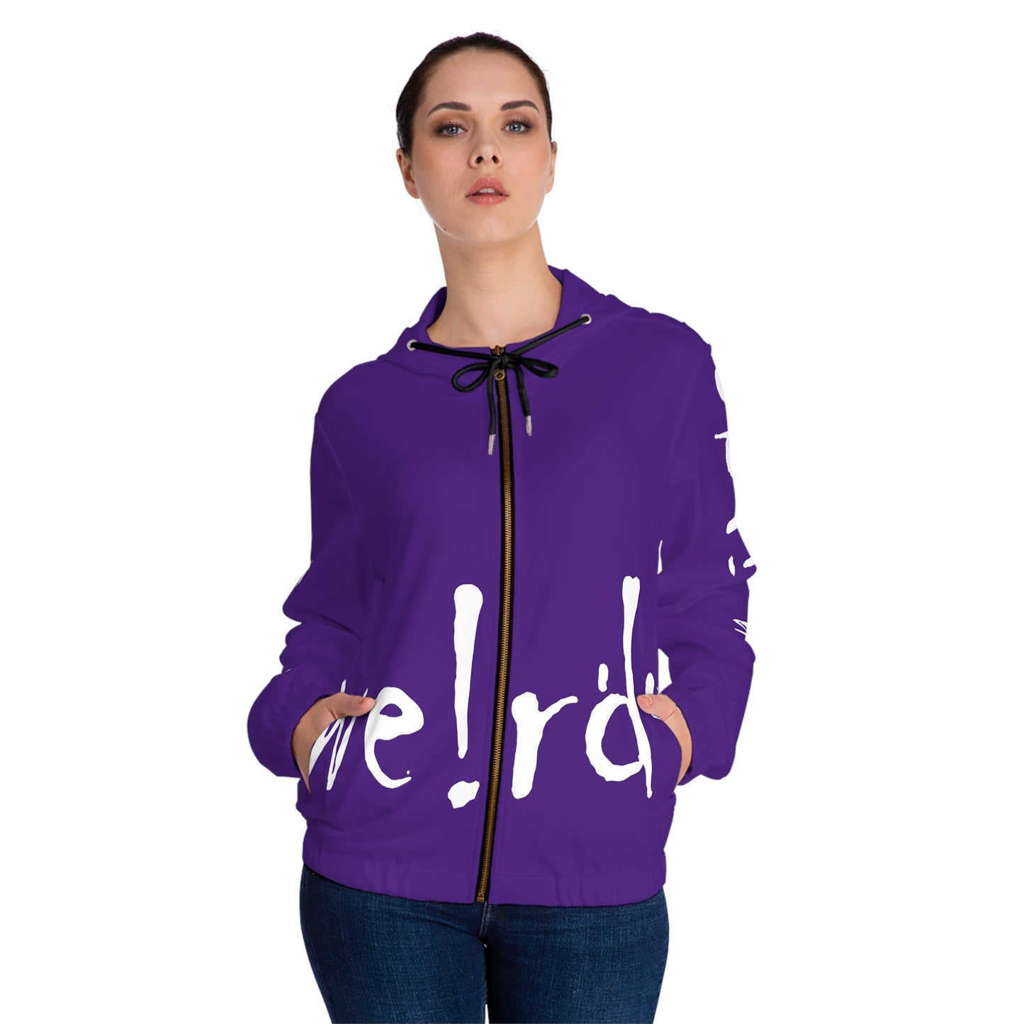 We!rdo Women’s Purple Full-Zip Hoodie (AOP)