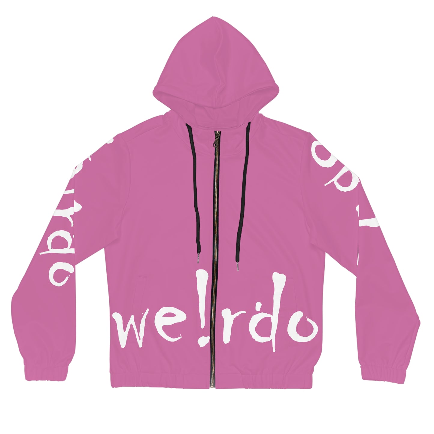 We!rdo Women’s Light Pink Full-Zip Hoodie (AOP)