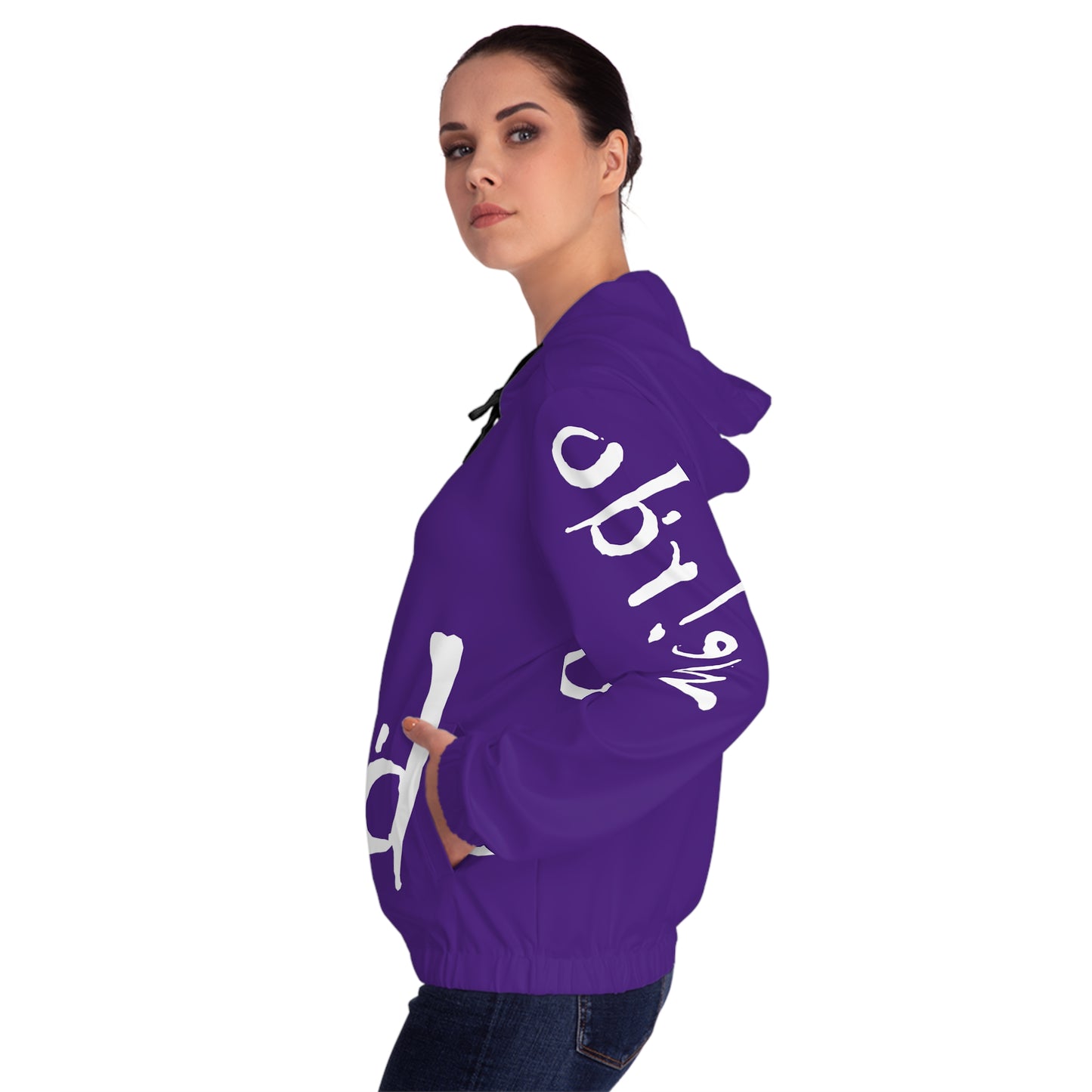 We!rdo Women’s Purple Full-Zip Hoodie (AOP)