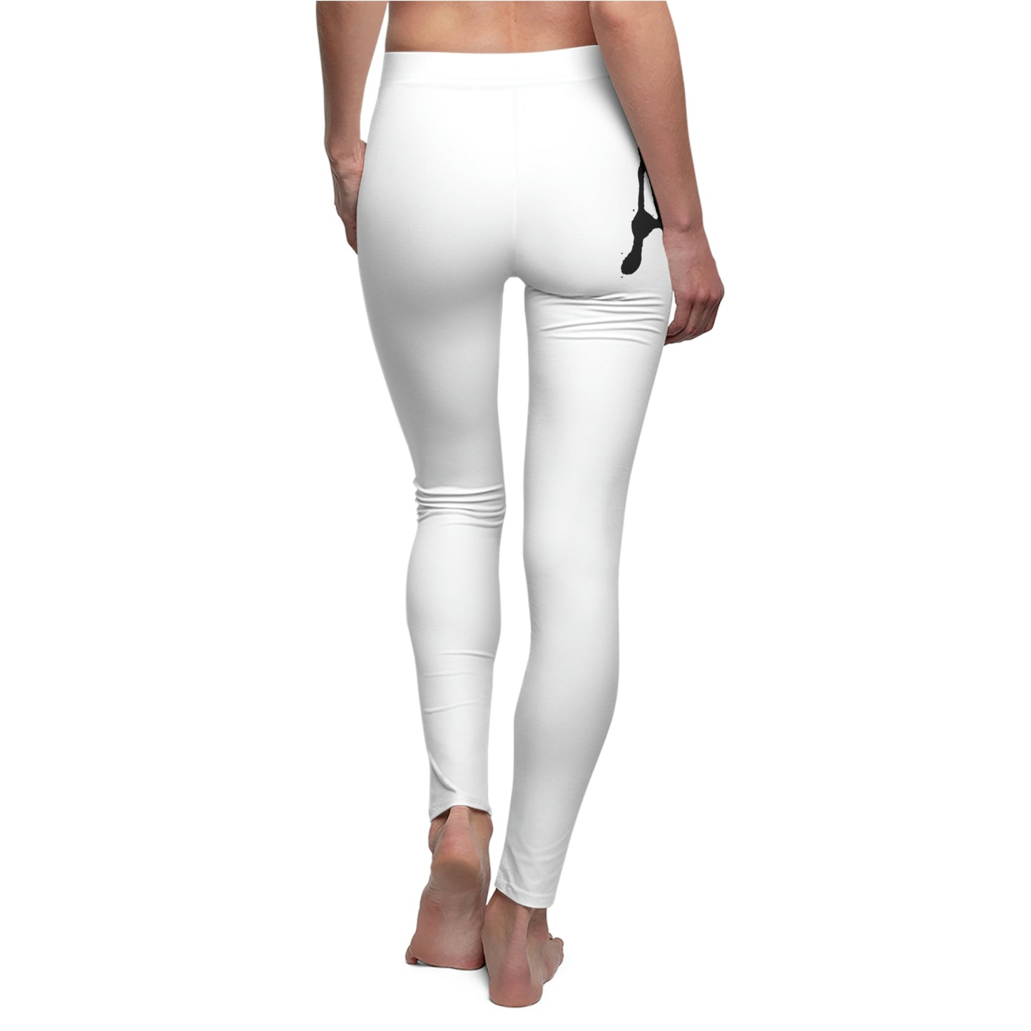 Chiller A Women's White Cut & Sew Casual Leggings