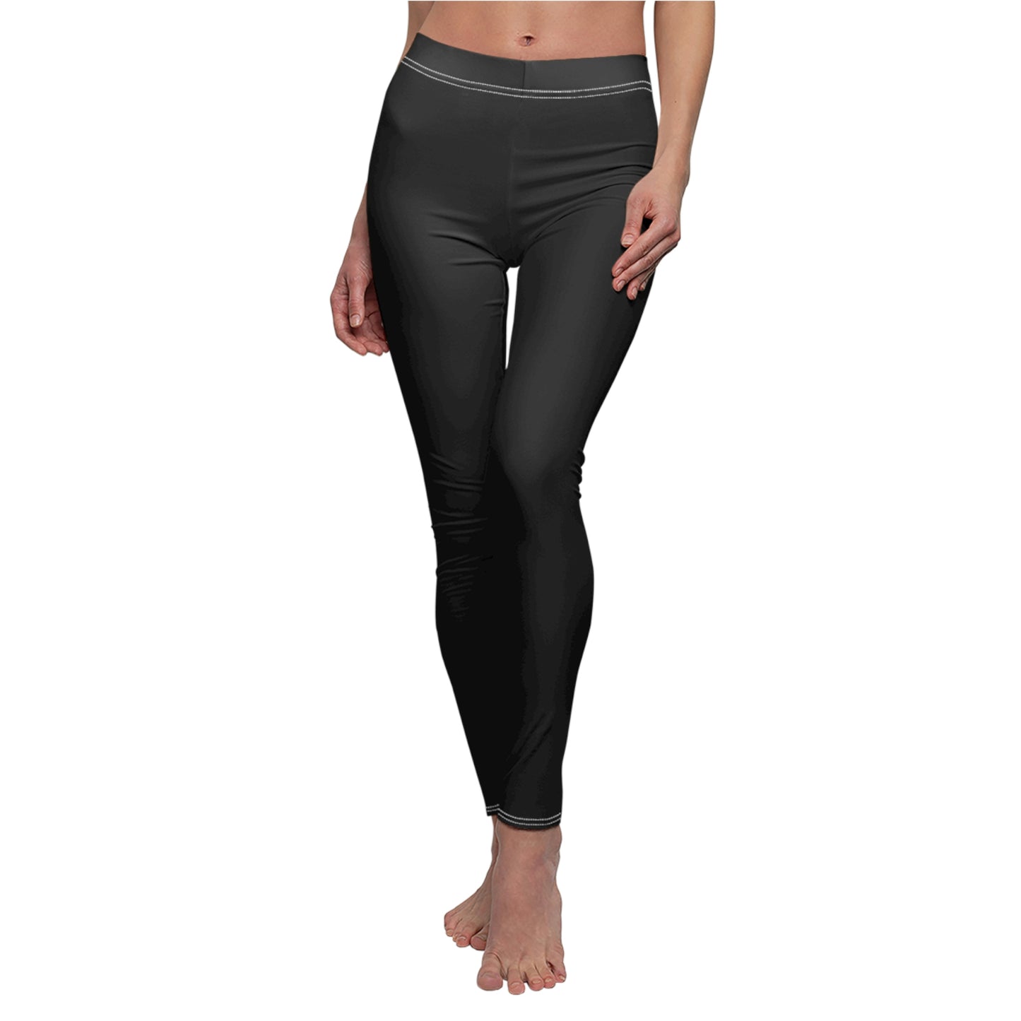 Chiller A Women's Black Cut & Sew Casual Leggings