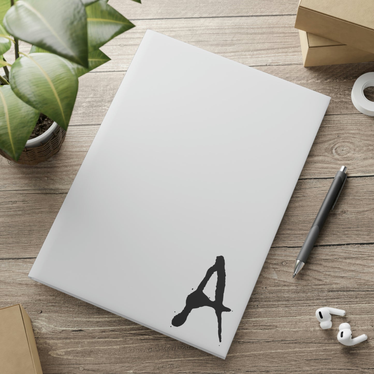 Chiller A White Hardcover Notebook with Puffy Covers