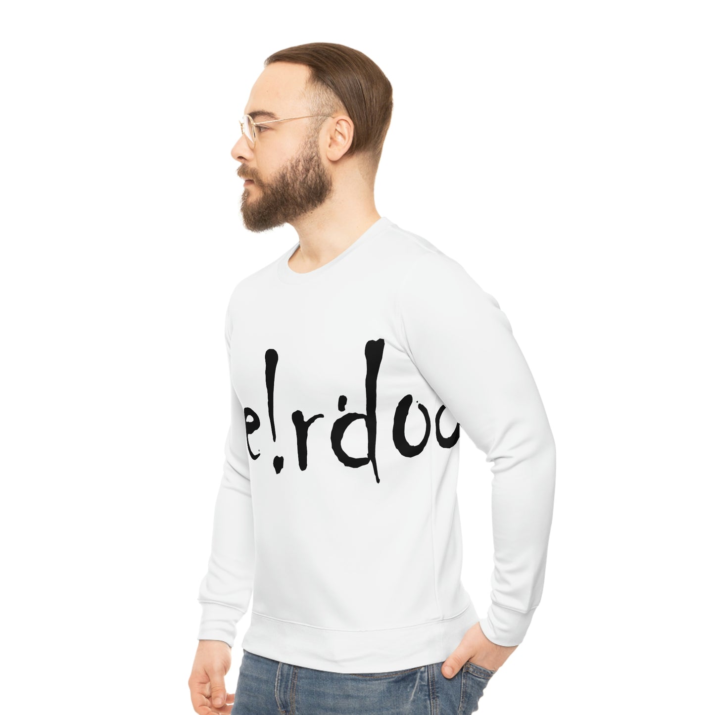 We!rdo White Lightweight Sweatshirt (AOP)