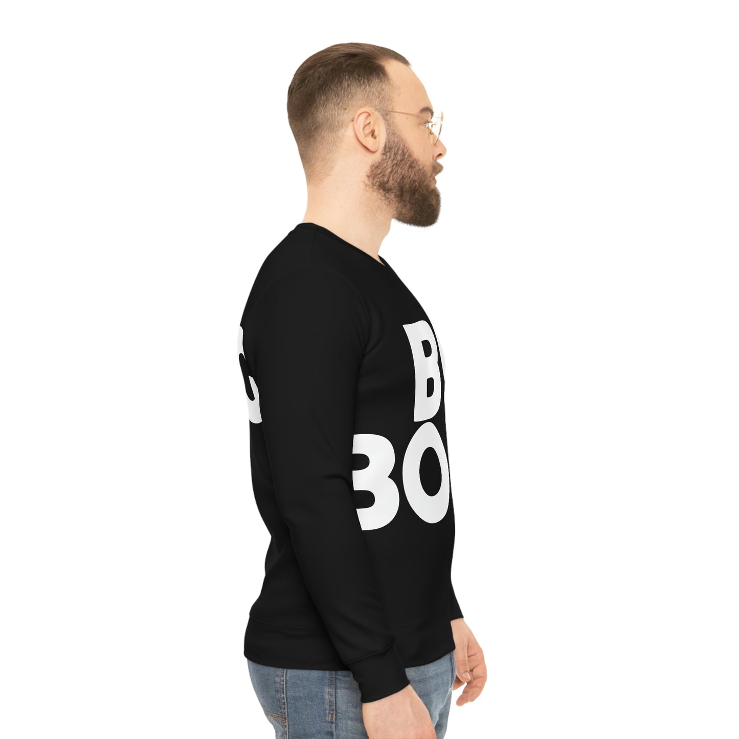 B!G BOI Black Lightweight Sweatshirt (AOP)