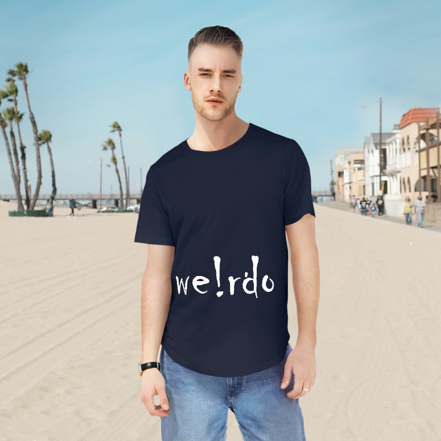 We!rdo Men's Jersey Curved Hem Tee