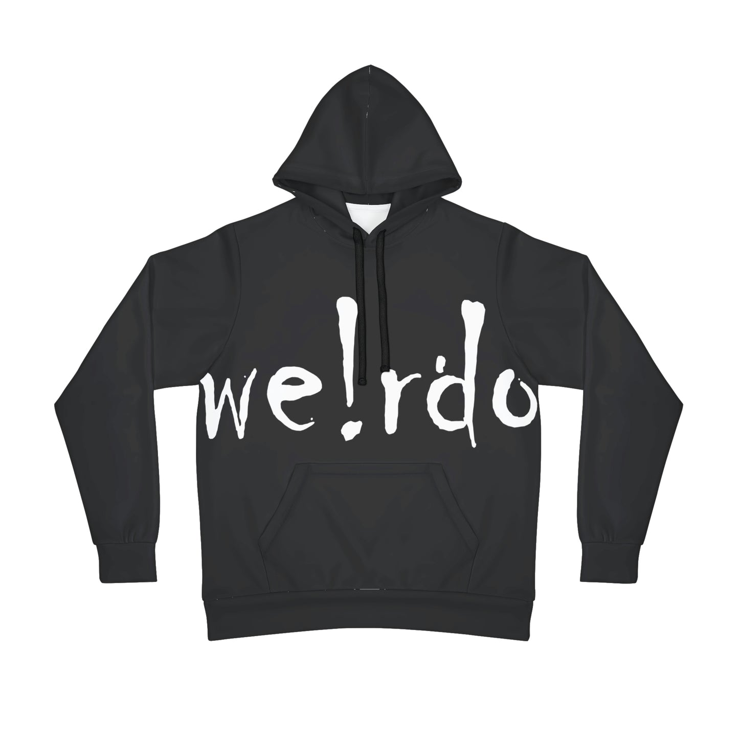 We!rdo Black Athletic Hoodie (AOP)