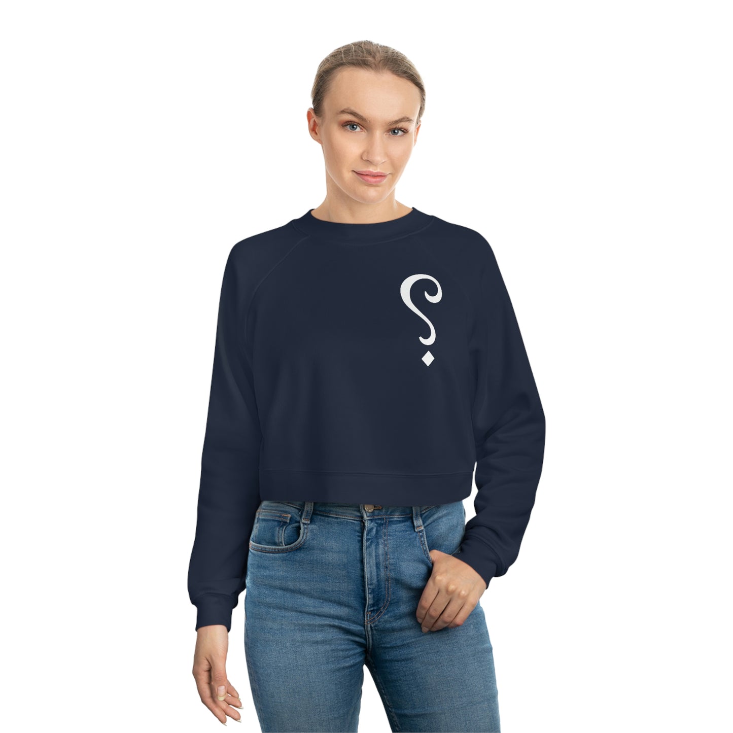 French Question Women's Cropped Fleece Pullover