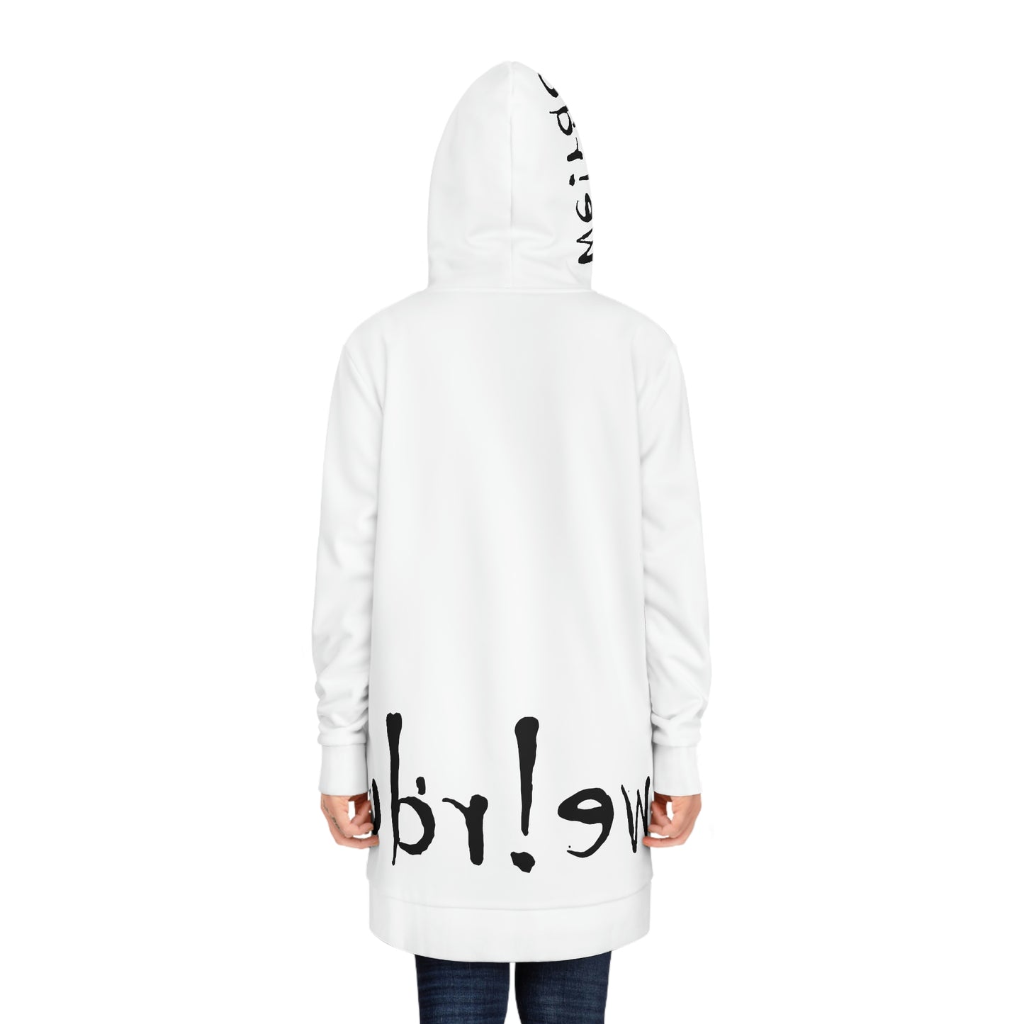 We!rdo Women's White Hoodie Dress (AOP)