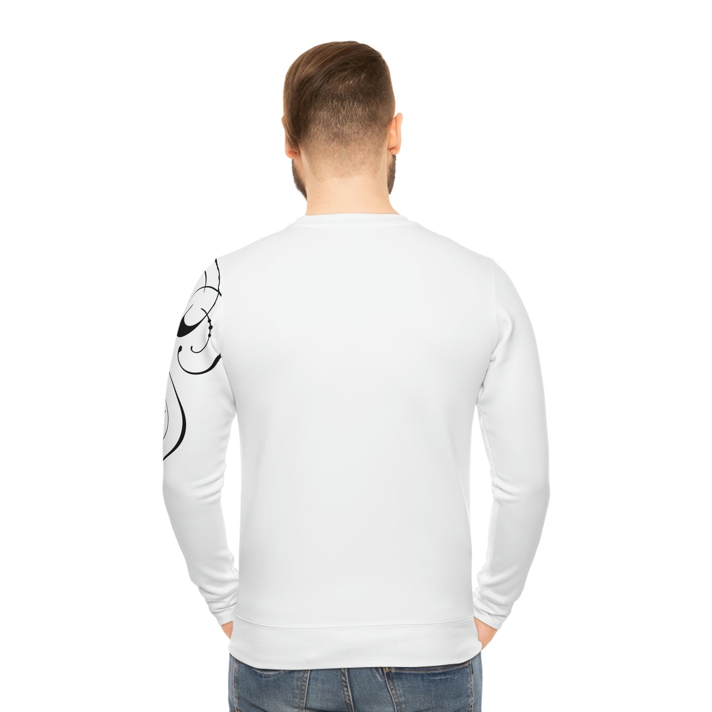 X Wave White Lightweight Sweatshirt (AOP)