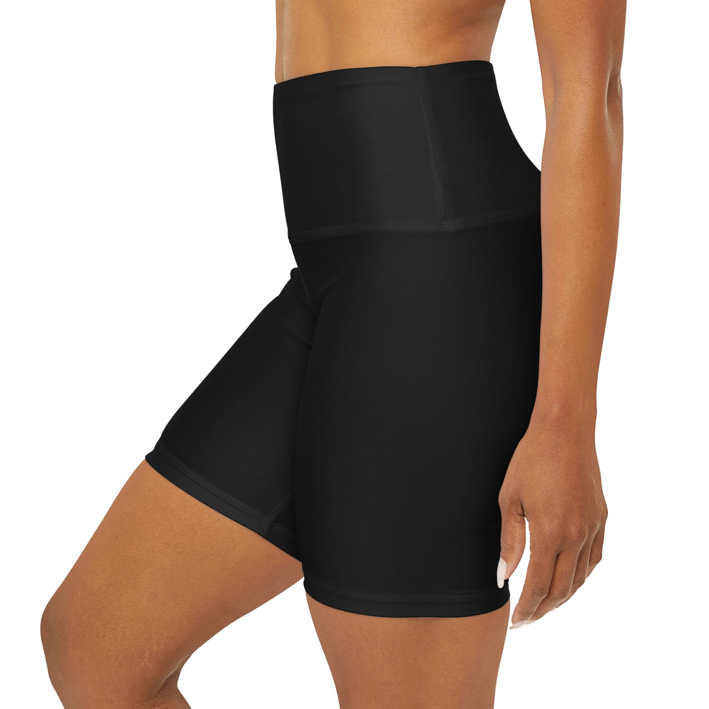 Chiller A Black High Waisted Yoga Shorts