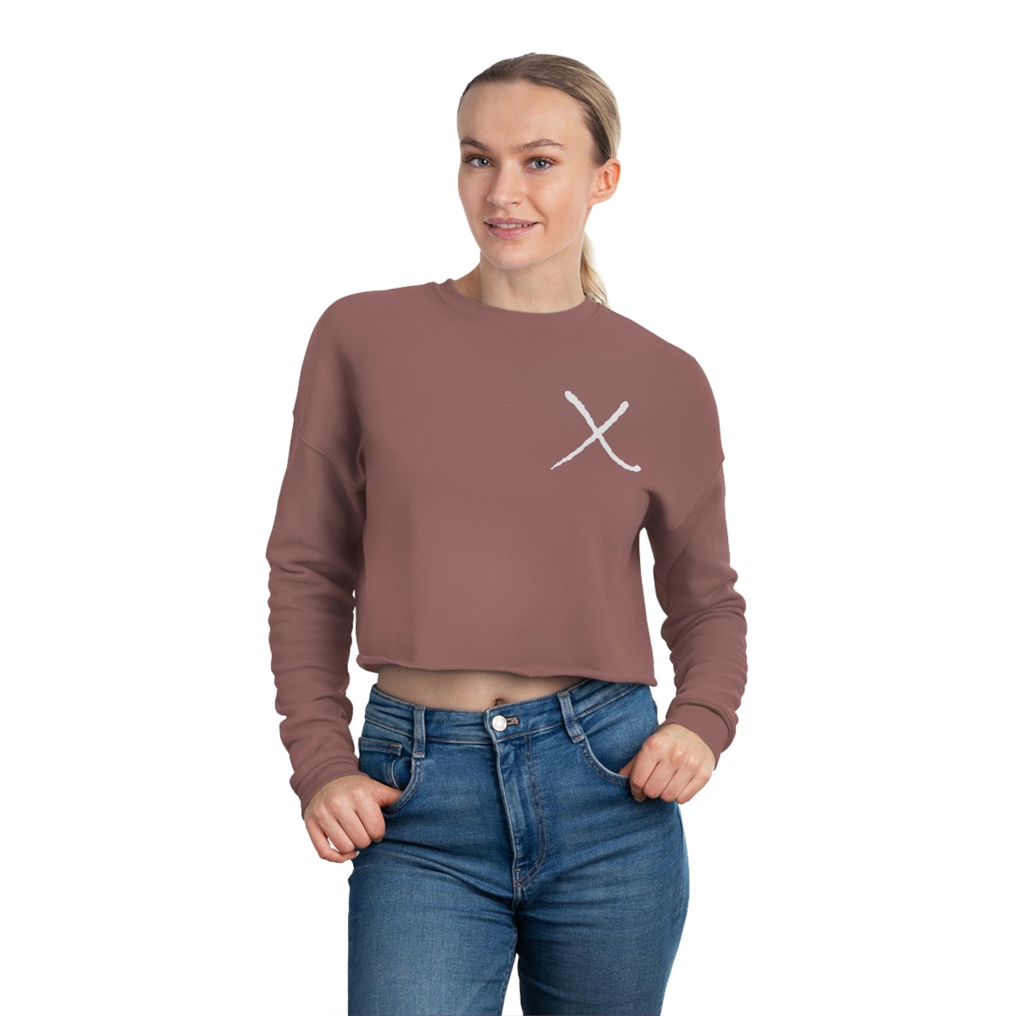 X Mark Women's Cropped Sweatshirt