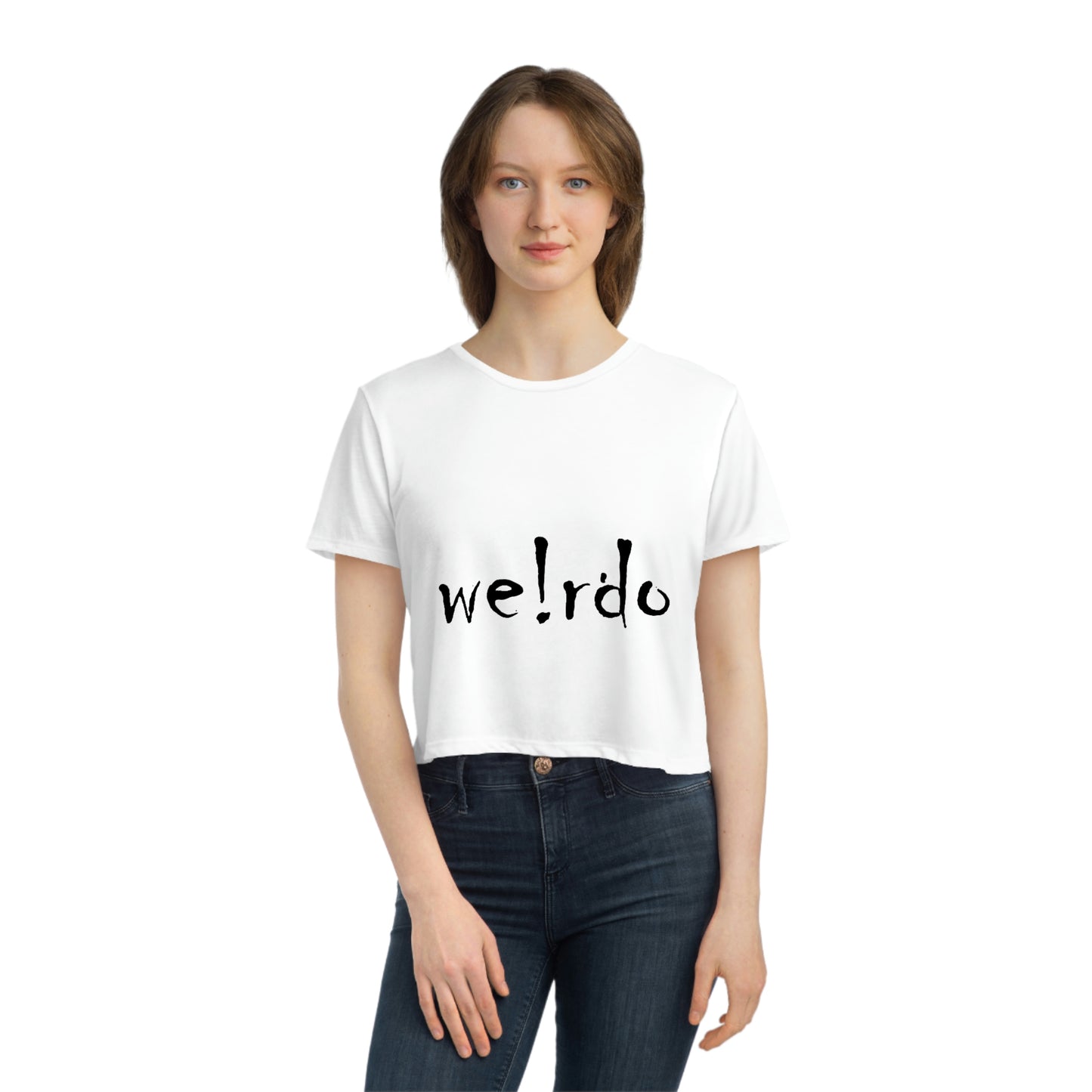 We!rdo Women's Flowy Cropped Tee