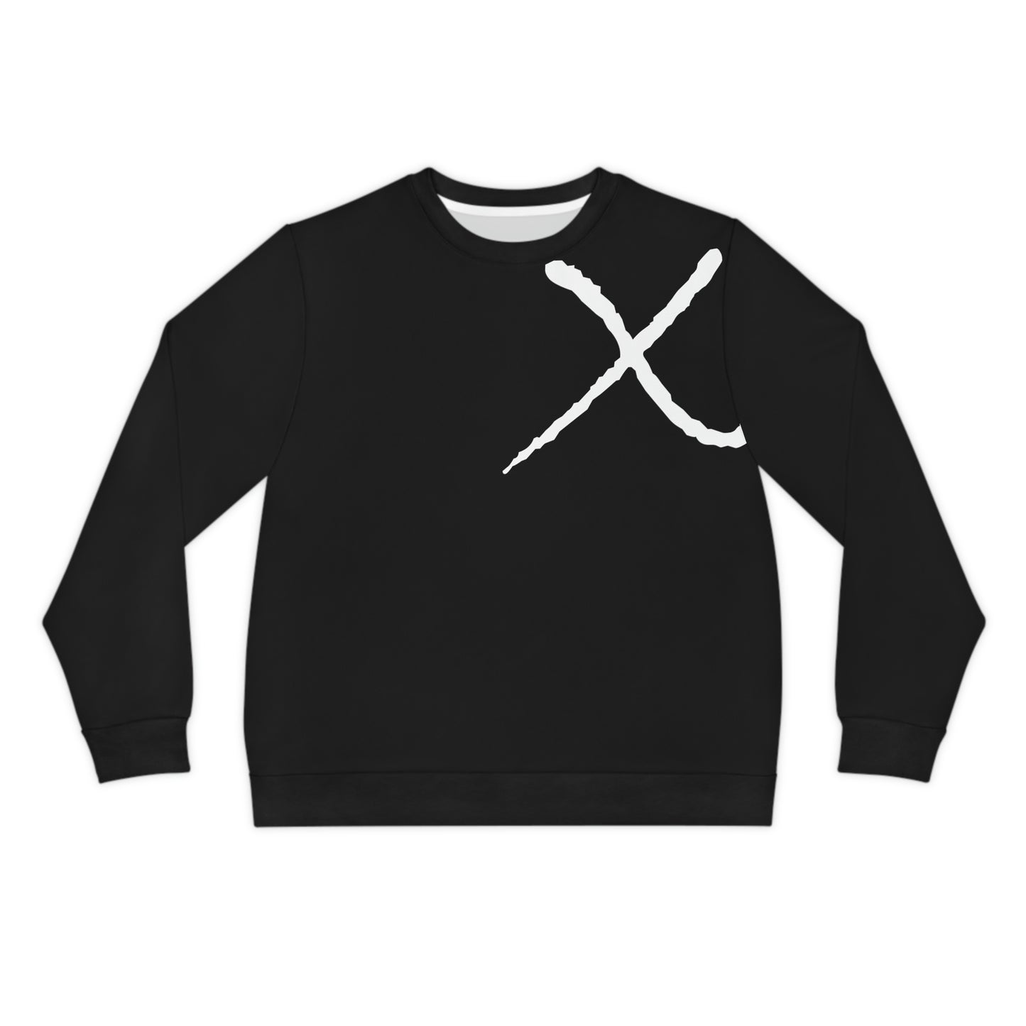 X Mark Black Lightweight Sweatshirt (AOP)