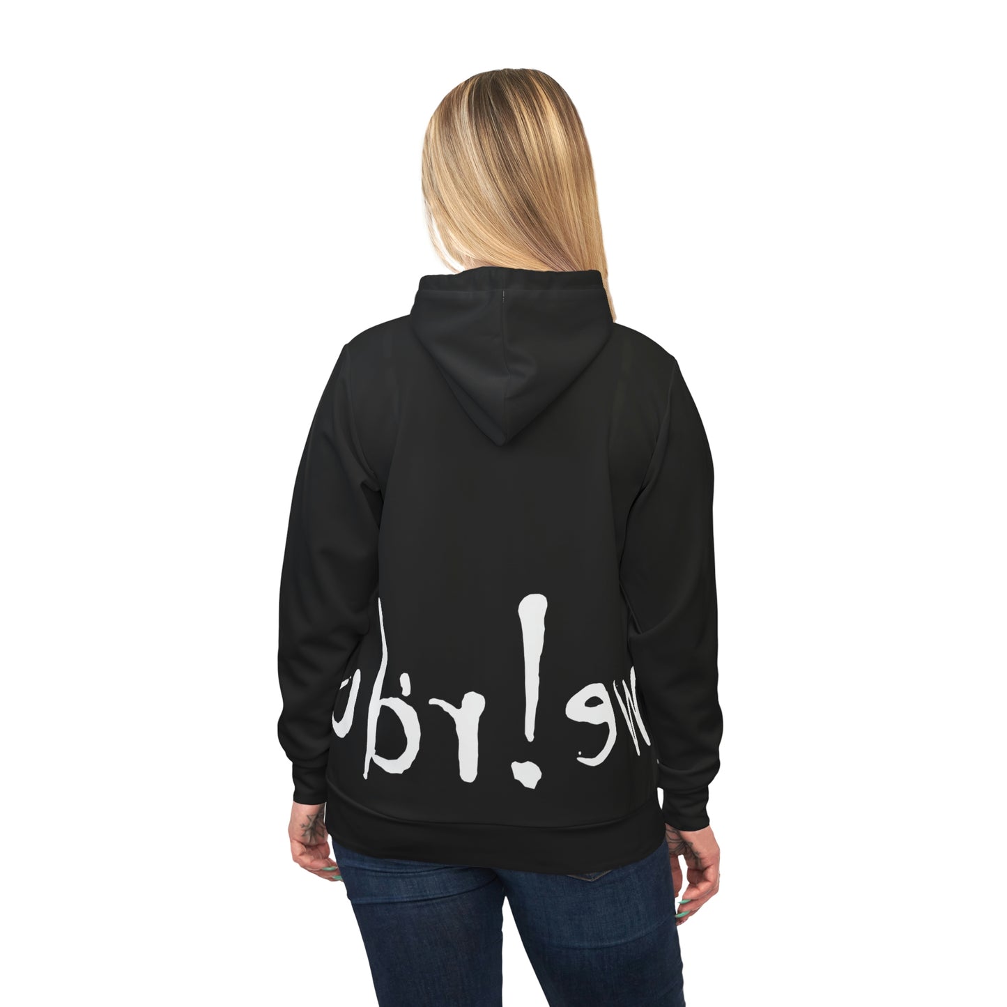 We!rdo Black Athletic Hoodie (AOP)