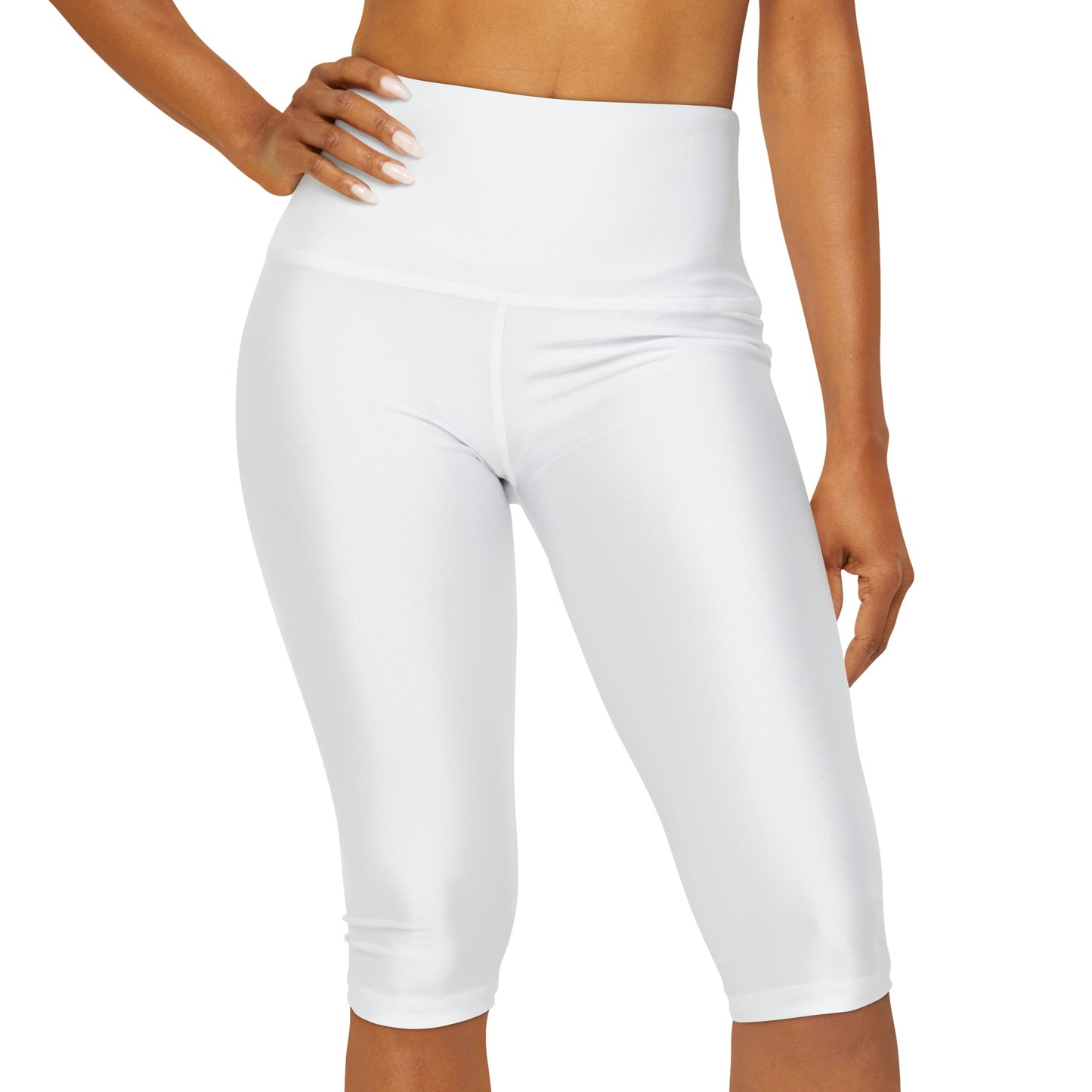 Chiller A White Yoga Capri Leggings