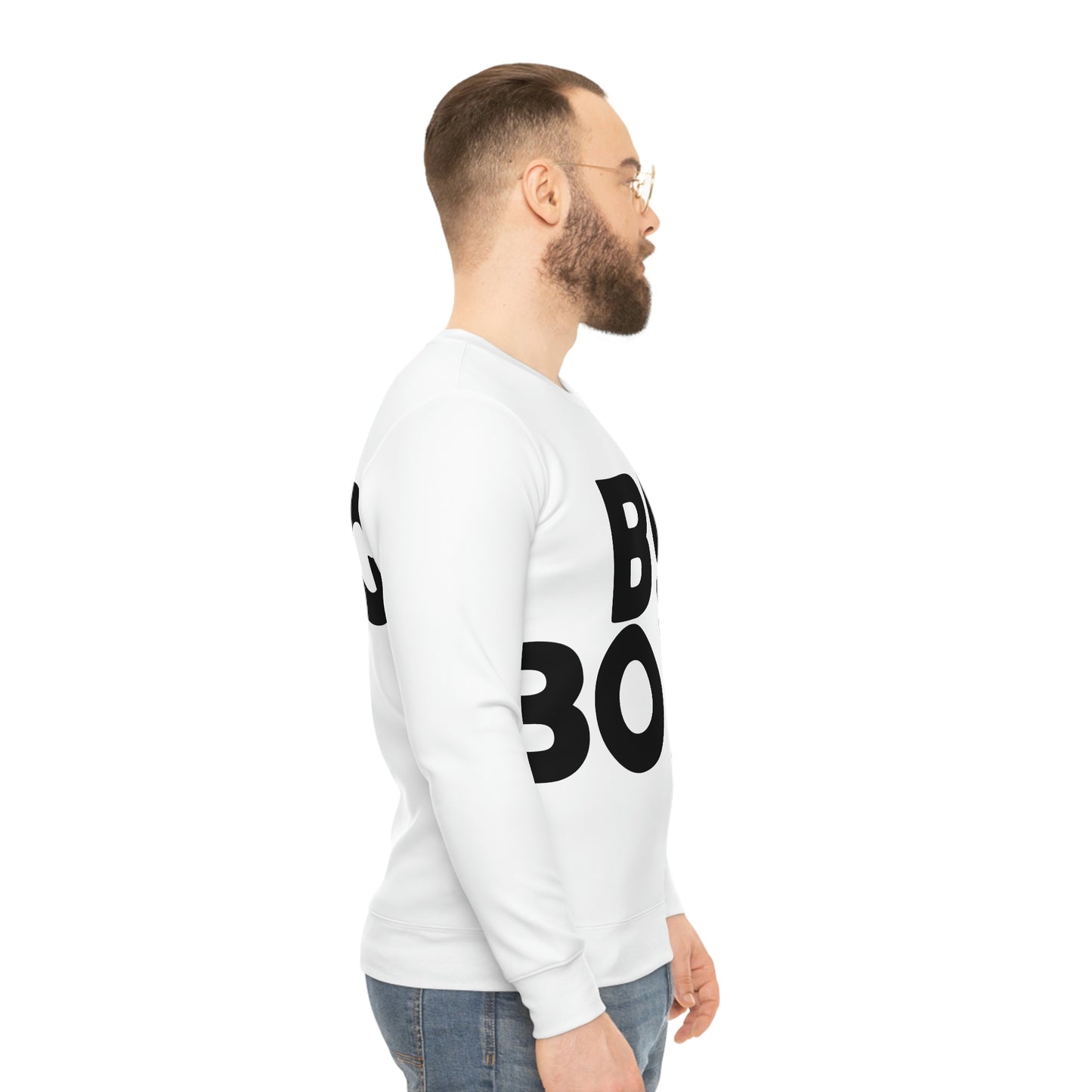 B!G BOI White Lightweight Sweatshirt (AOP)