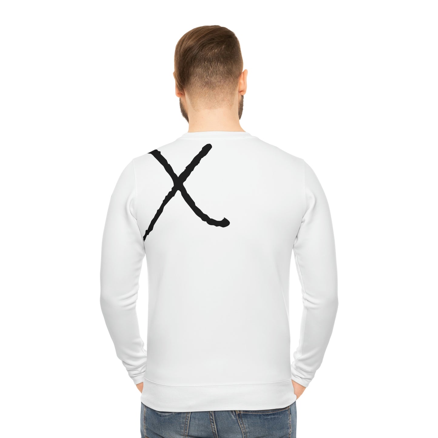 X Mark White Lightweight Sweatshirt (AOP)