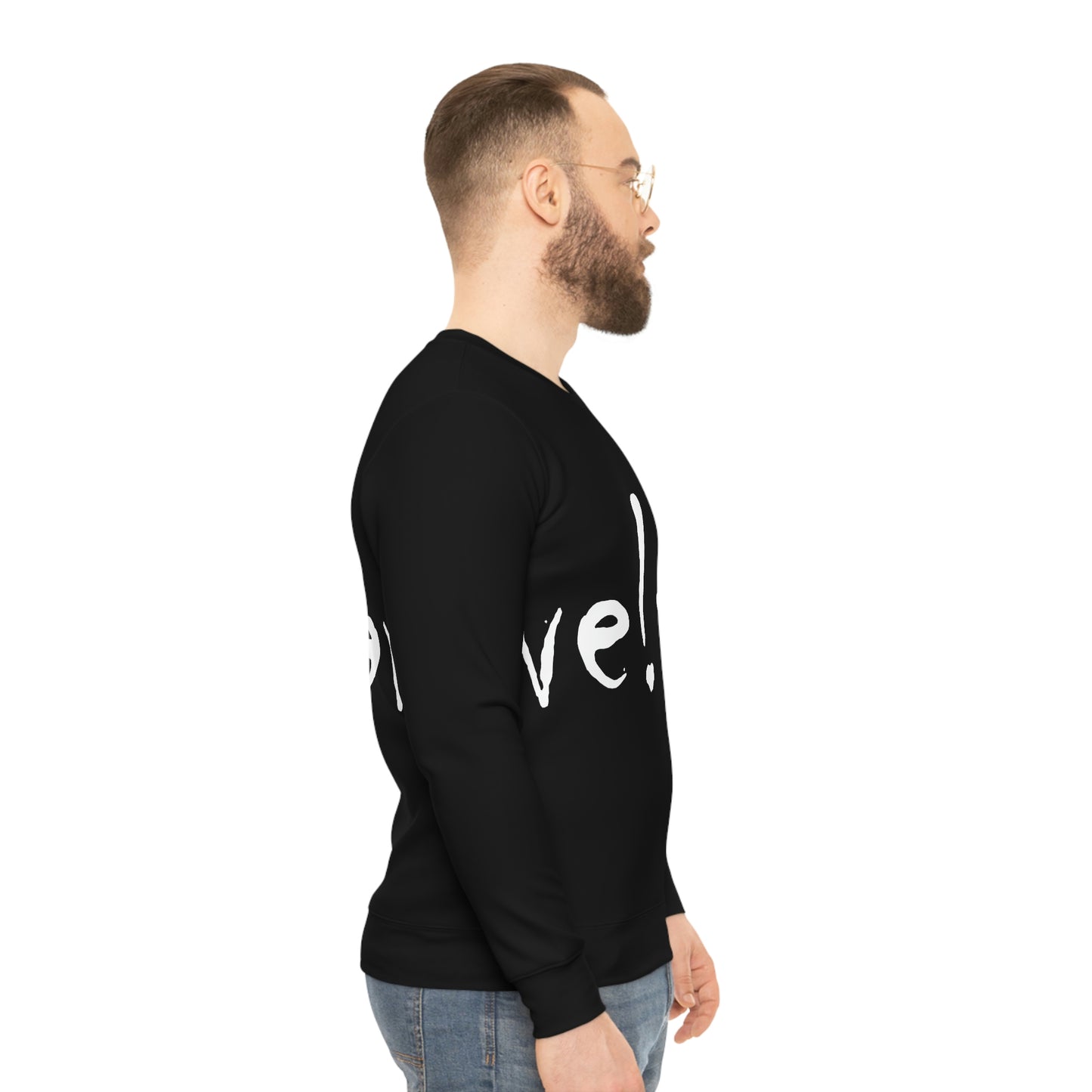 We!rdo Black Lightweight Sweatshirt (AOP)