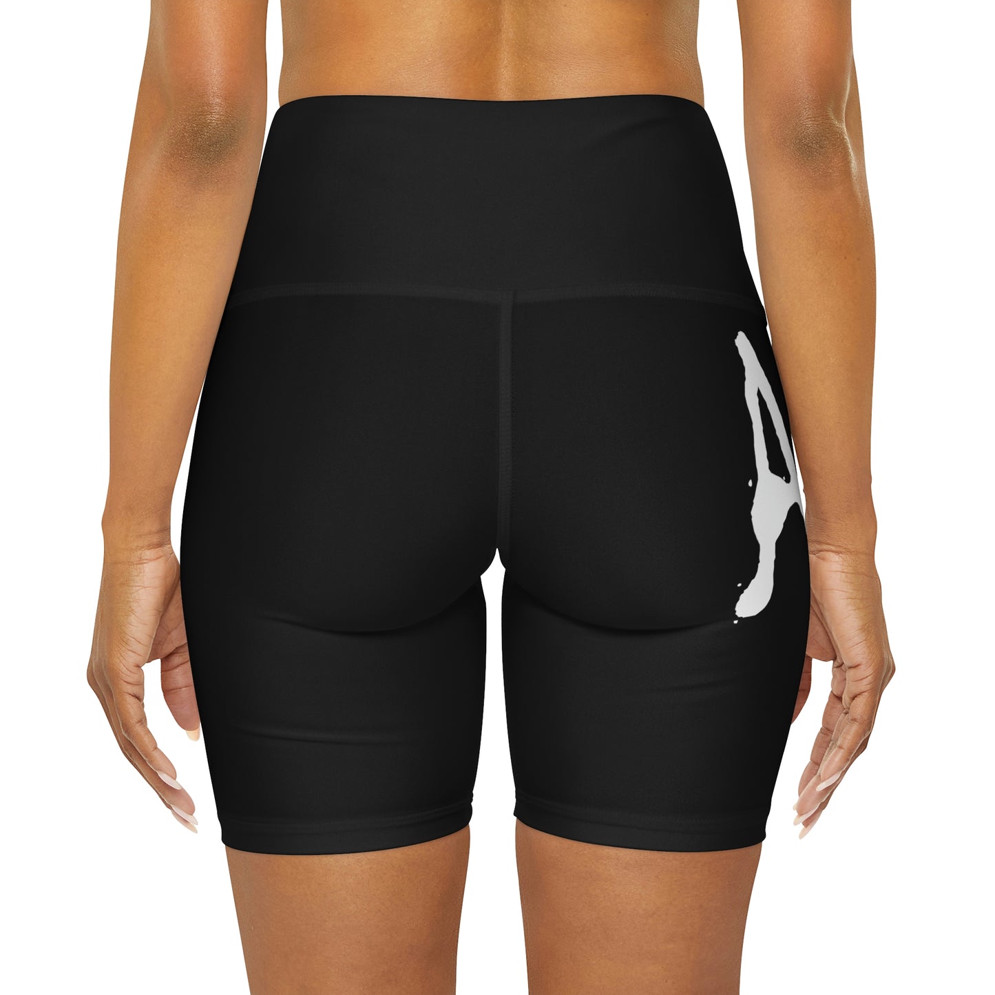 Chiller A Black High Waisted Yoga Shorts