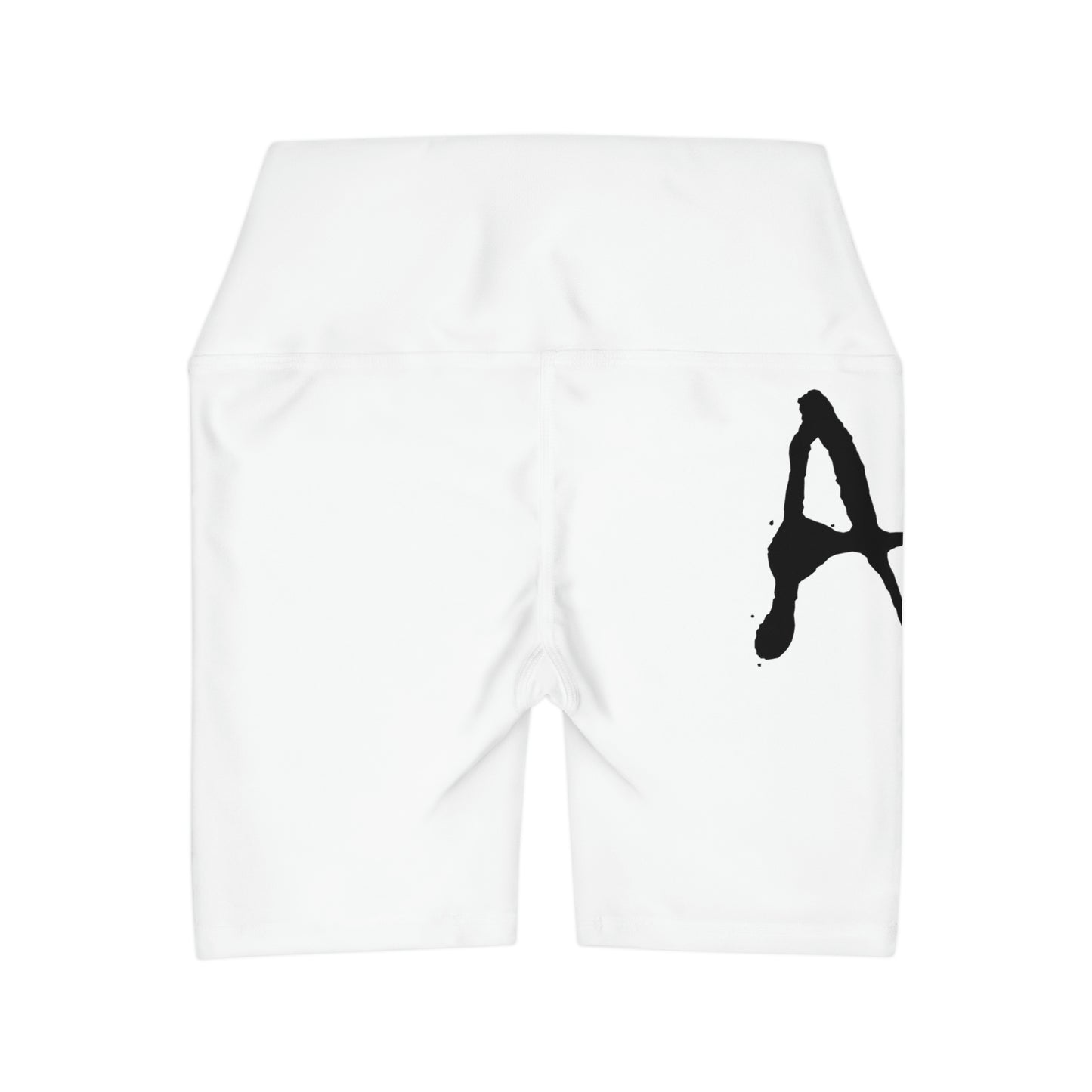 Chiller A White High Waisted Yoga Shorts