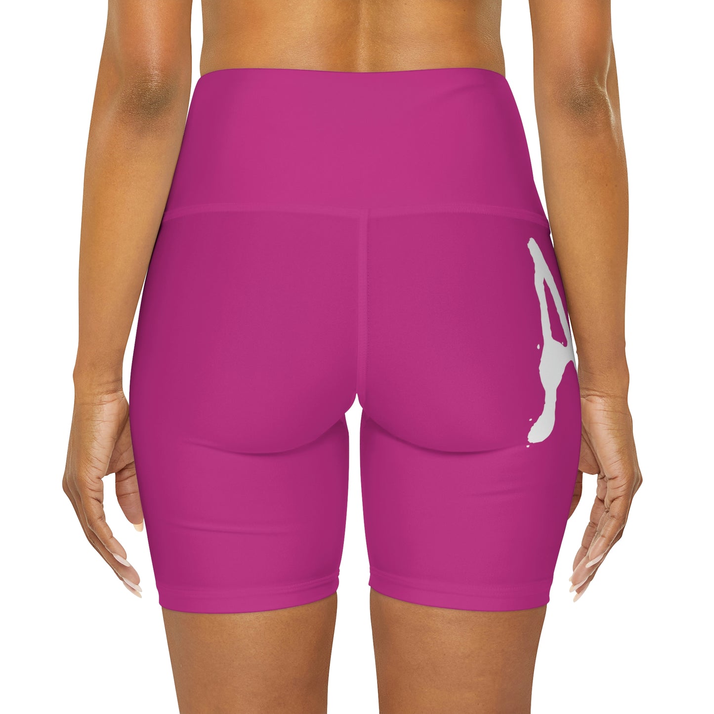 Chiller A Pink High Waisted Yoga Shorts