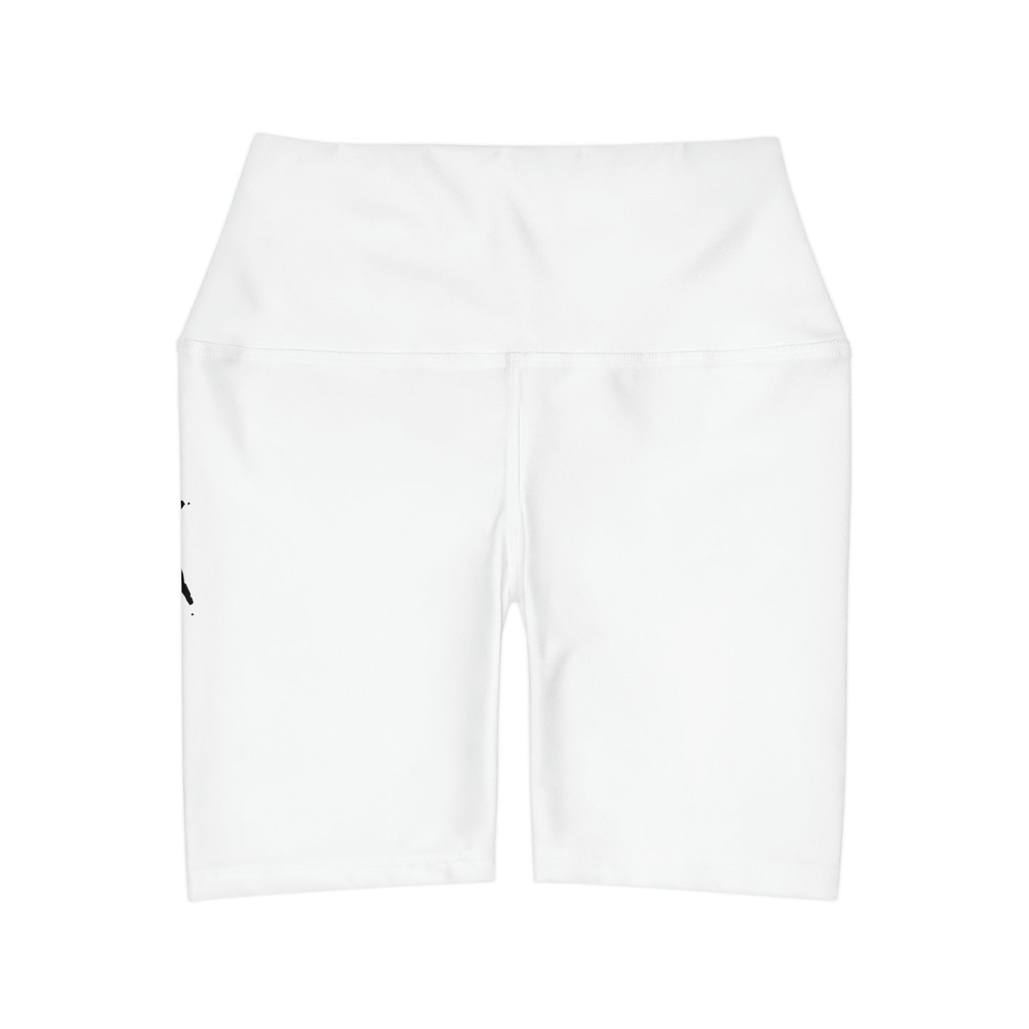 Chiller A White High Waisted Yoga Shorts