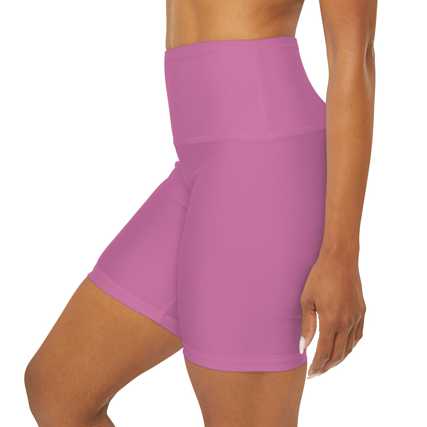 Chiller A Light Pink High Waisted Yoga Shorts