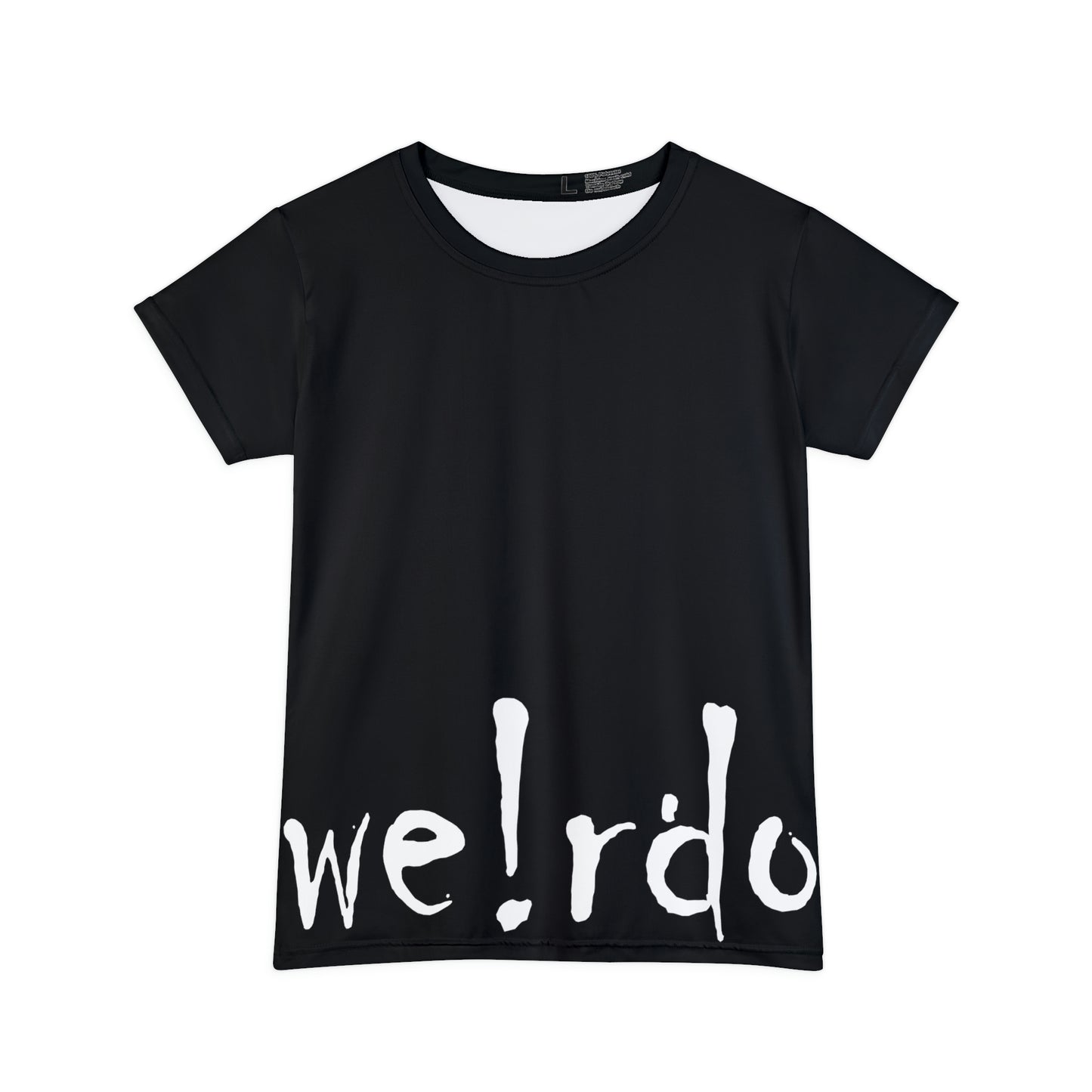 We!rdo Women's Black Short Sleeve Shirt (AOP)