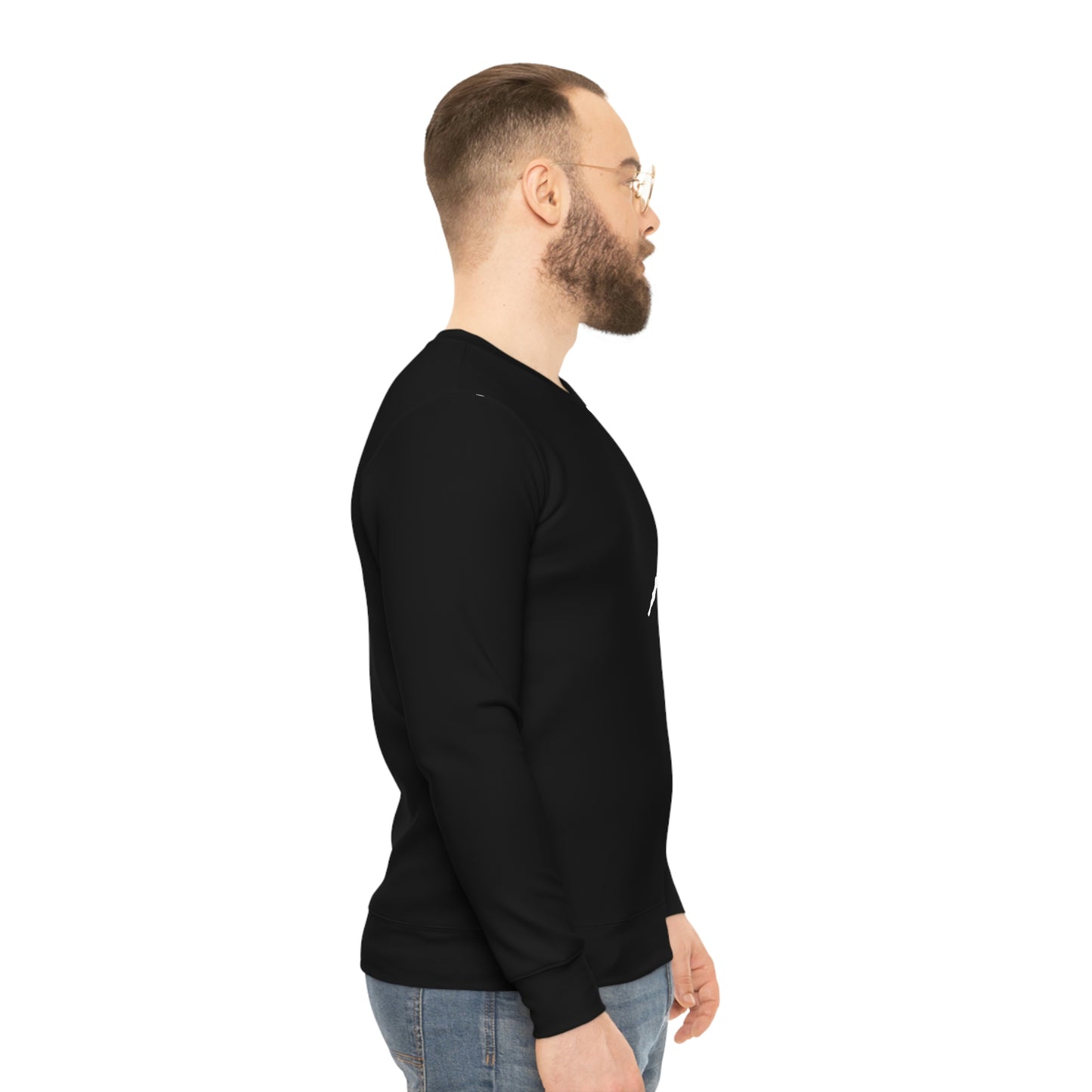 X Mark Black Lightweight Sweatshirt (AOP)