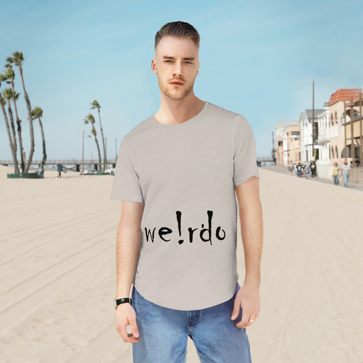 We!rdo Men's Jersey Curved Hem Tee