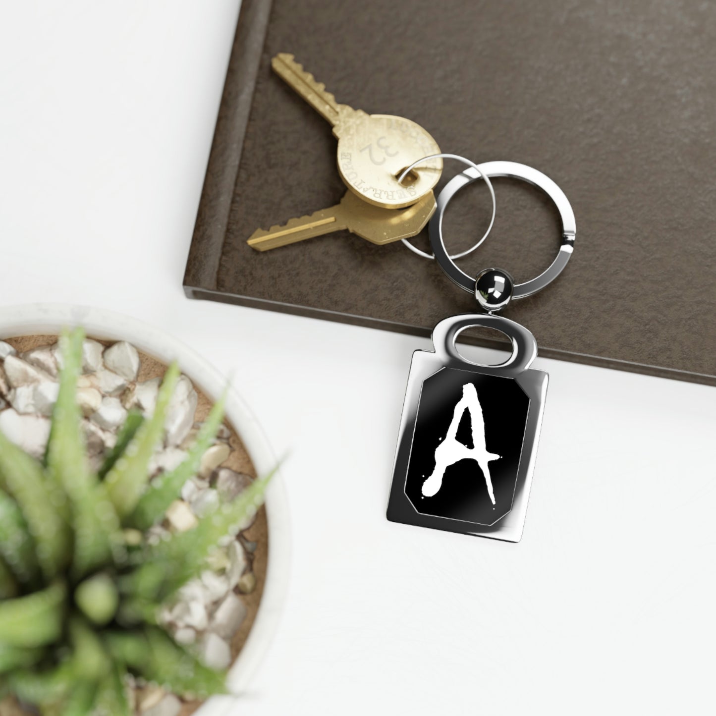 Chiller A Black Rectangle Photo Keyring