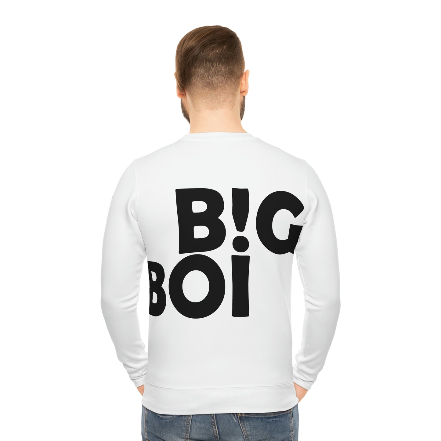 B!G BOI White Lightweight Sweatshirt (AOP)