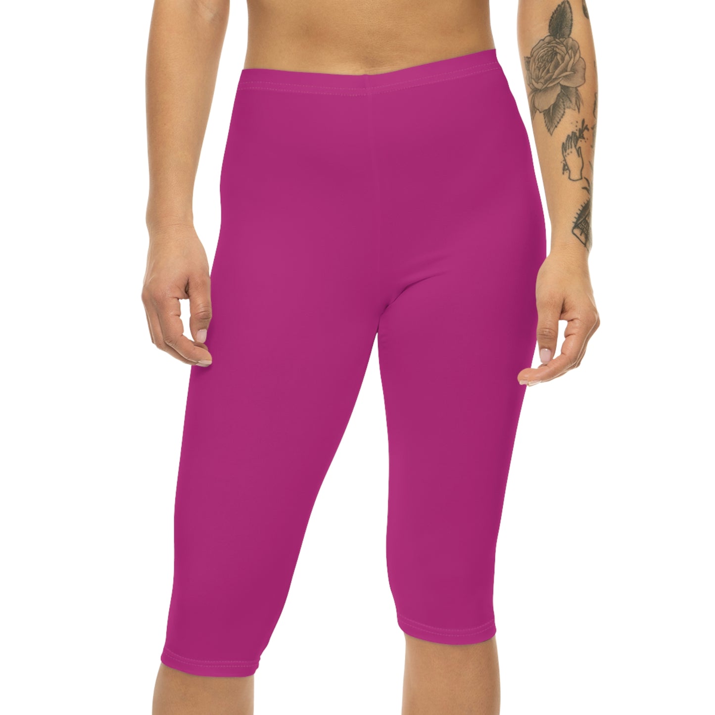 Chiller A Women’s Pink Capri Leggings (AOP)