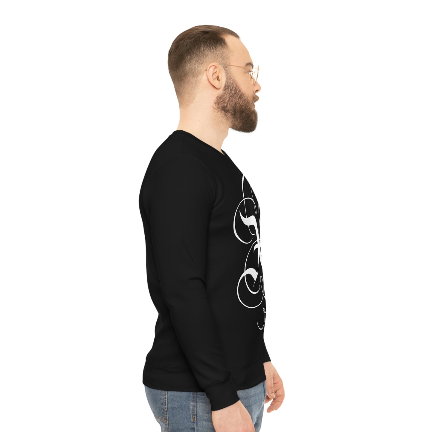 X Wave Black Lightweight Sweatshirt (AOP)