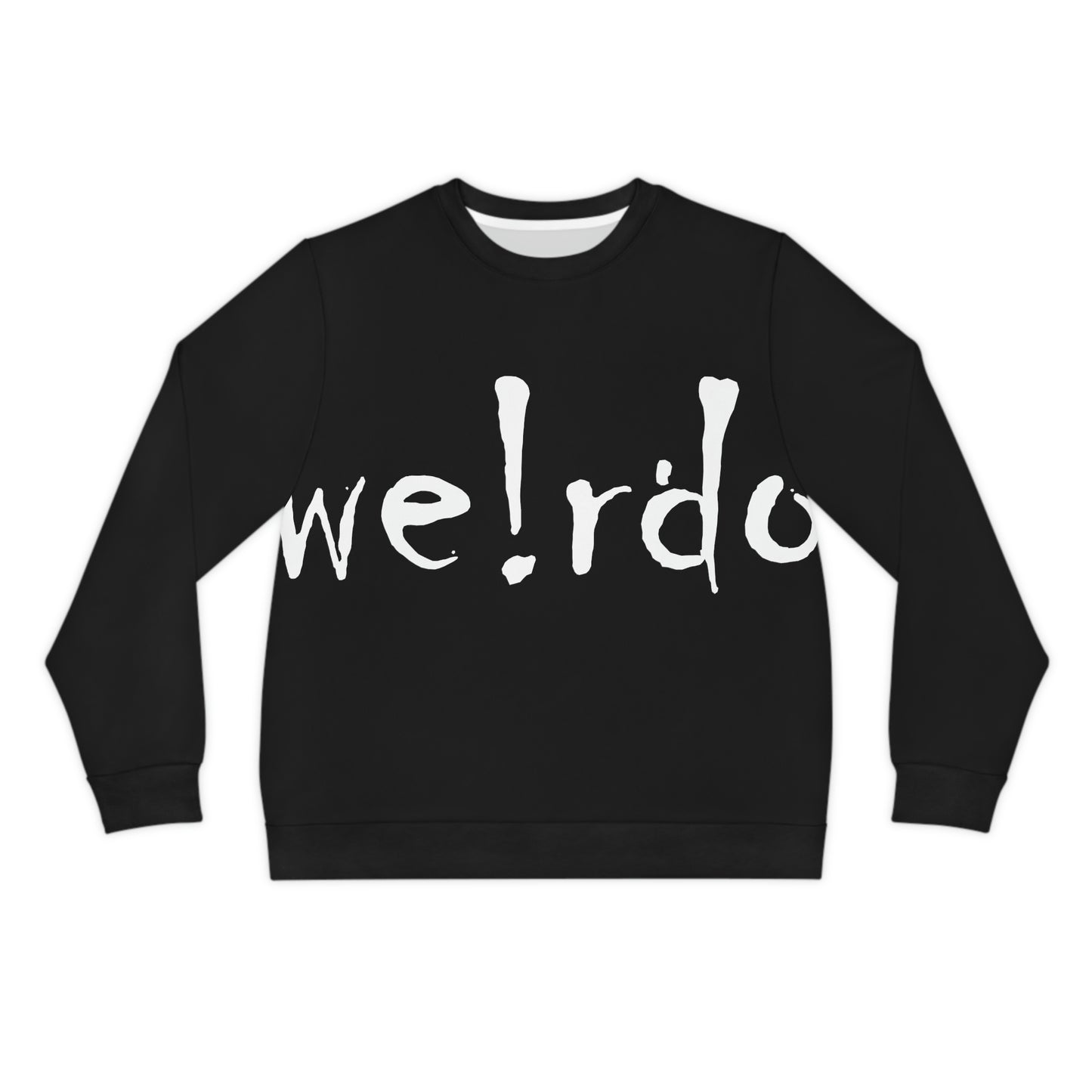 We!rdo Black Lightweight Sweatshirt (AOP)