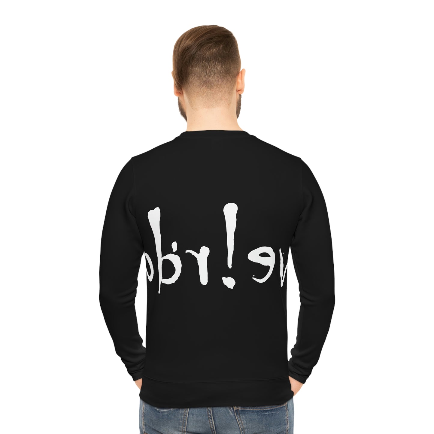 We!rdo Black Lightweight Sweatshirt (AOP)