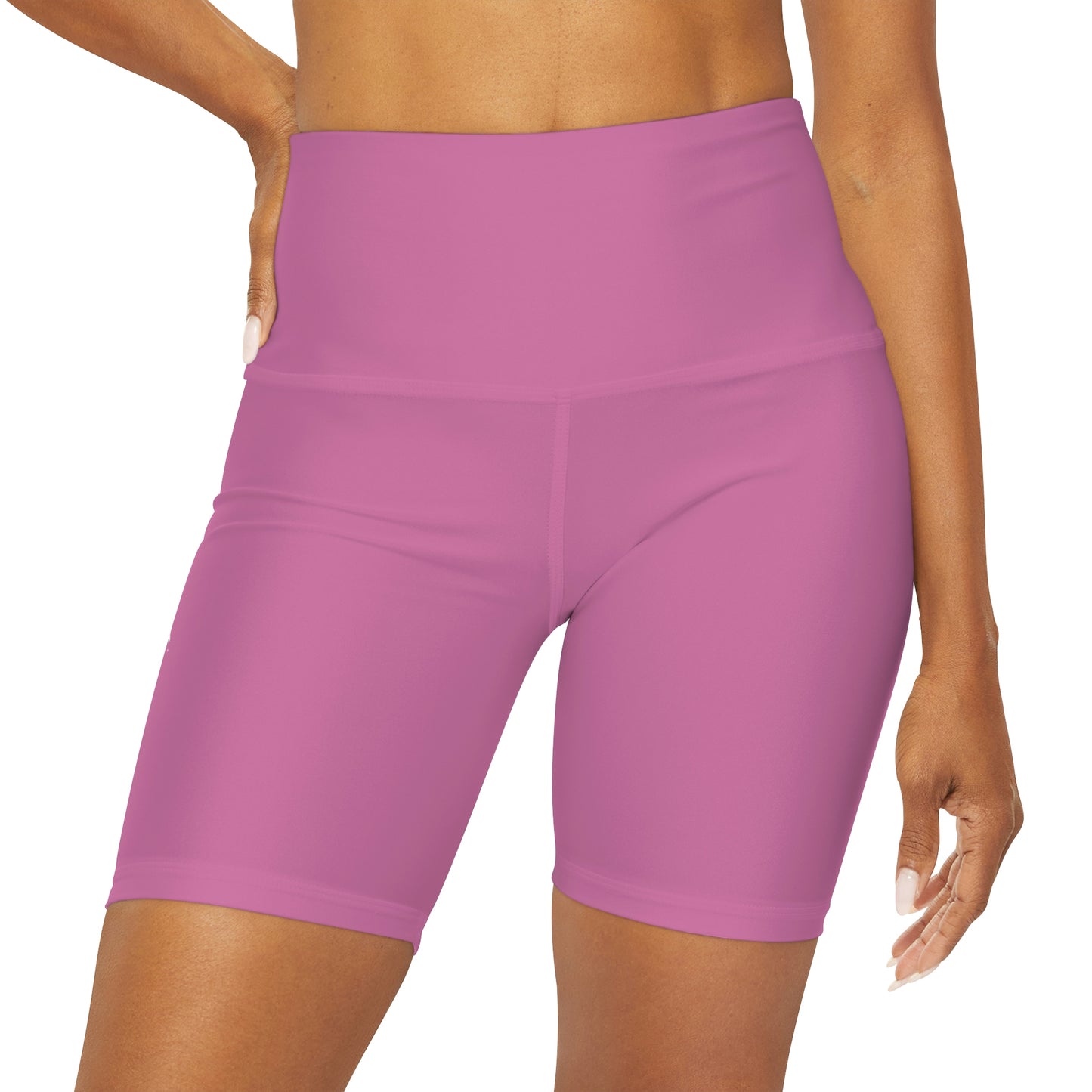 Chiller A Light Pink High Waisted Yoga Shorts