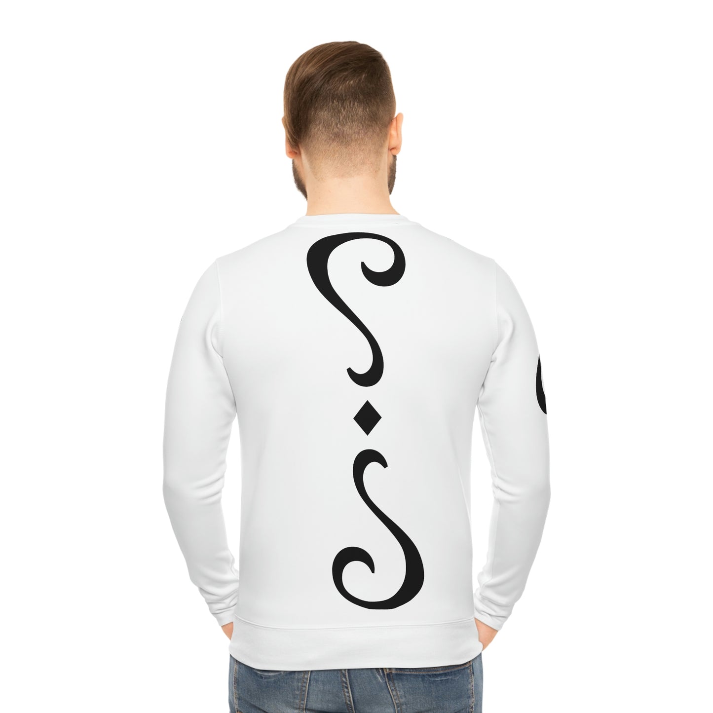 French Question White Lightweight Sweatshirt (AOP)