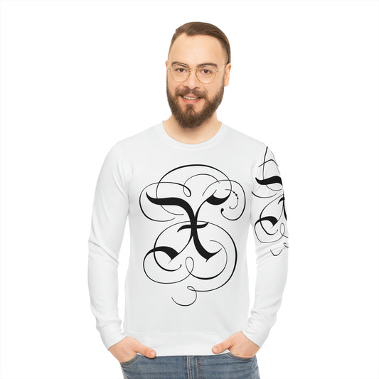 X Wave White Lightweight Sweatshirt (AOP)