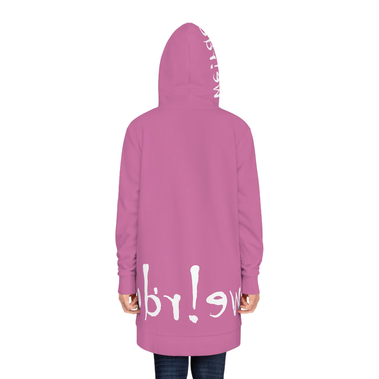 We!rdo Women's Light Pink Hoodie Dress (AOP)