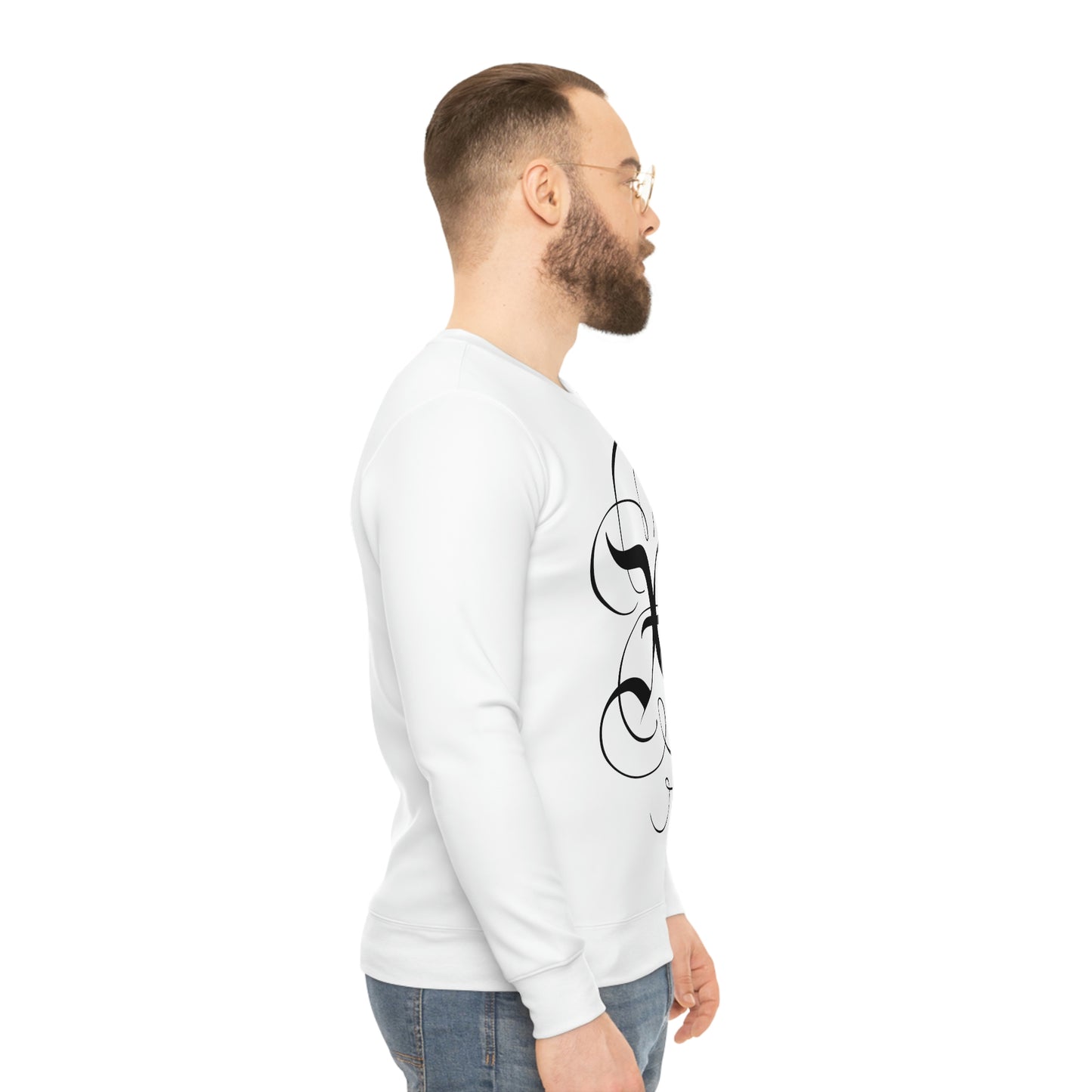 X Wave White Lightweight Sweatshirt (AOP)