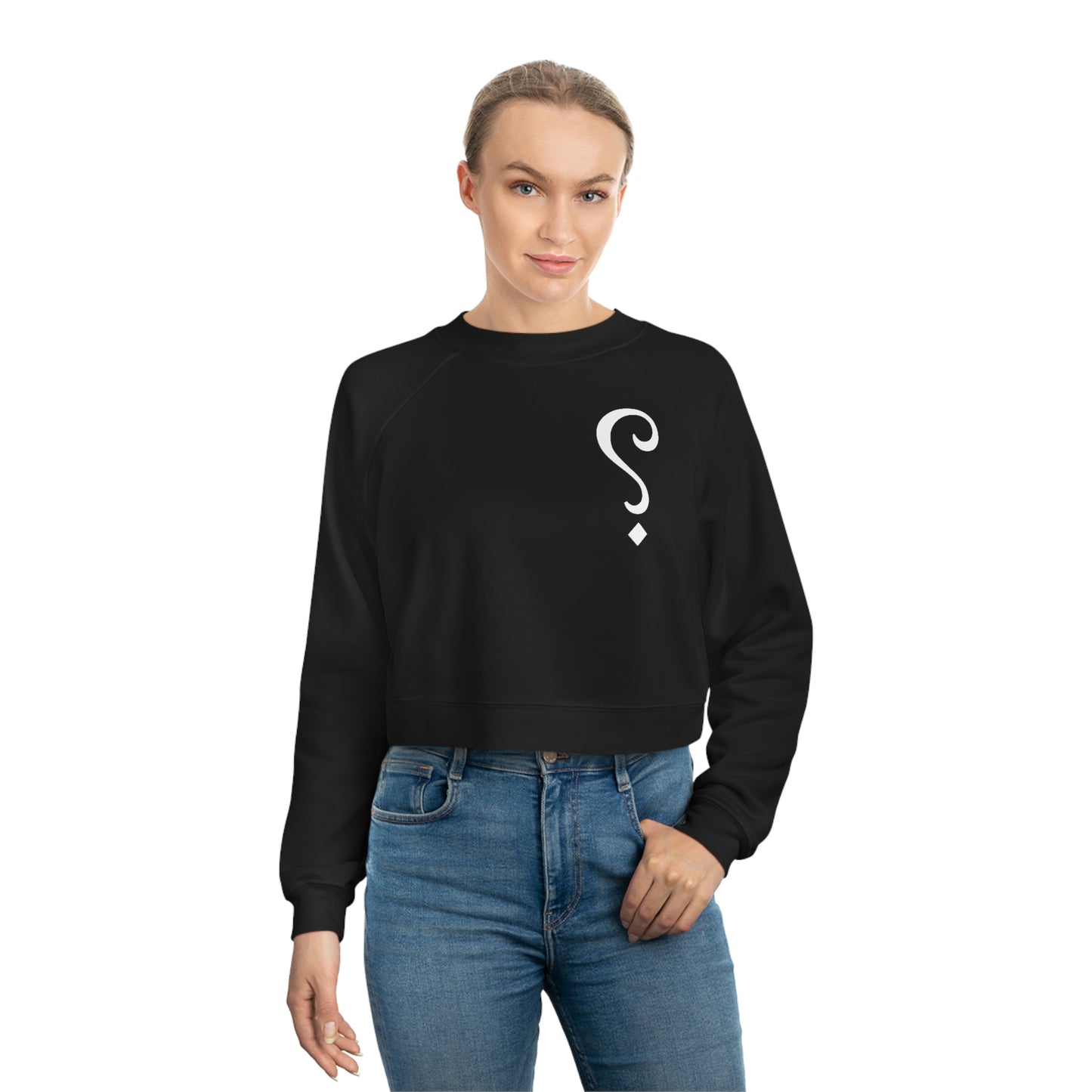 French Question Women's Cropped Fleece Pullover