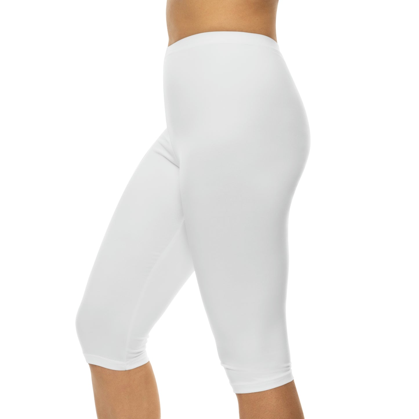 Chiller A Women’s White Capri Leggings (AOP)