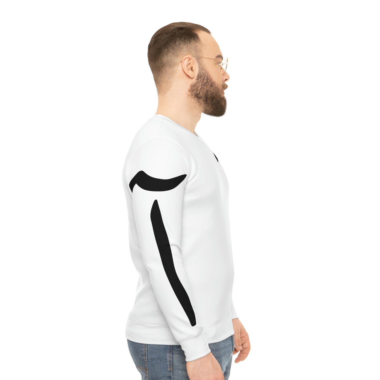 Alif White Lightweight Sweatshirt (AOP)