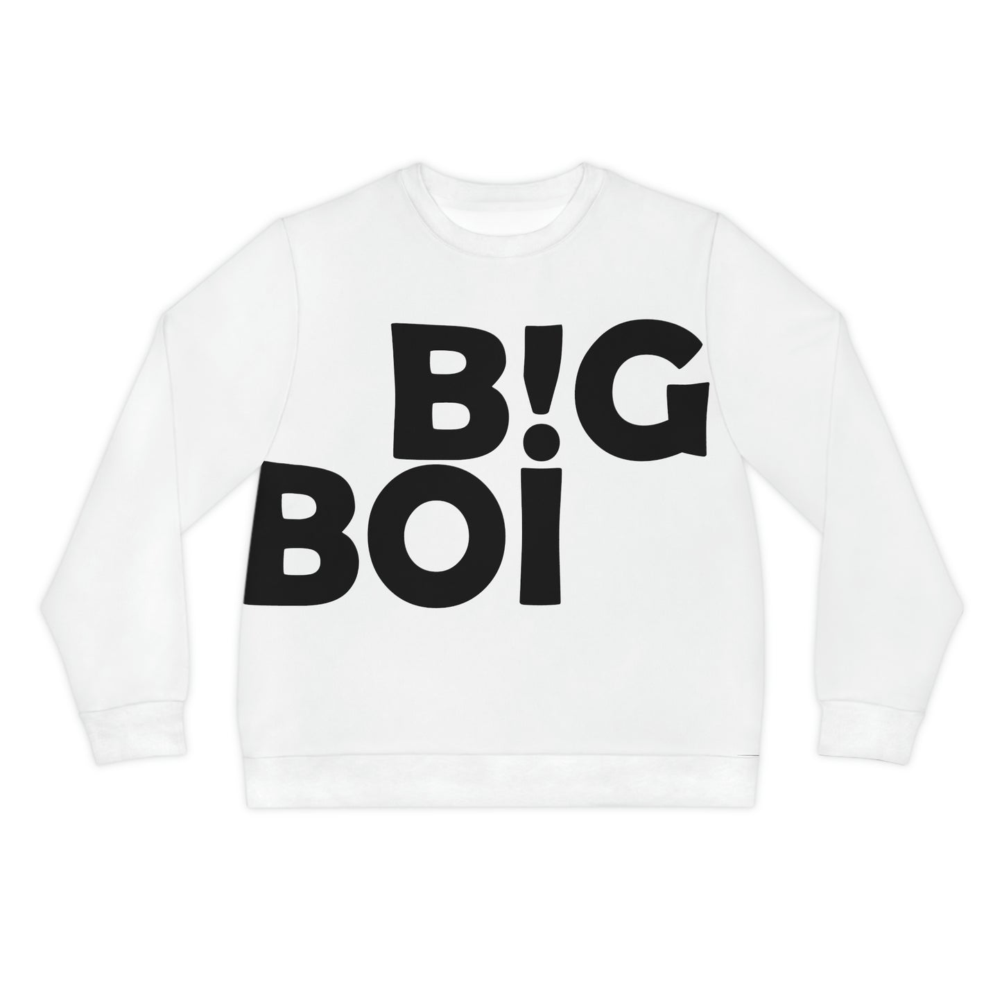 B!G BOI White Lightweight Sweatshirt (AOP)