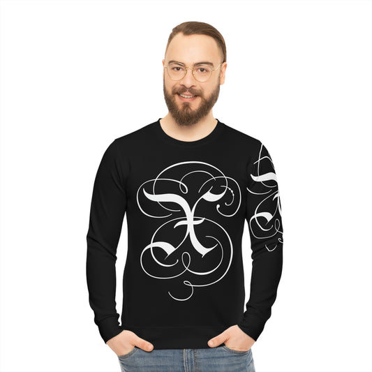 X Wave Black Lightweight Sweatshirt (AOP)