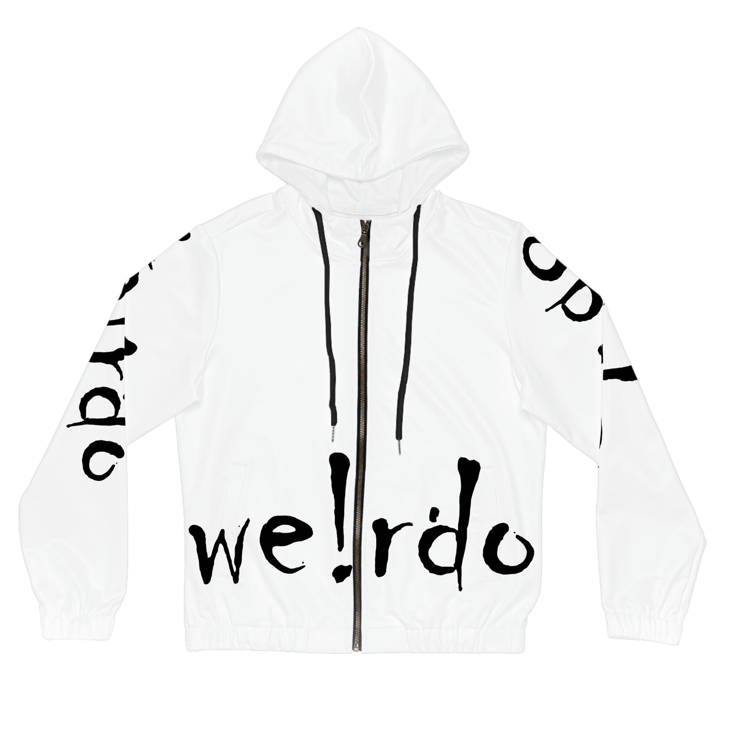 We!rdo Women’s White Full-Zip Hoodie (AOP)