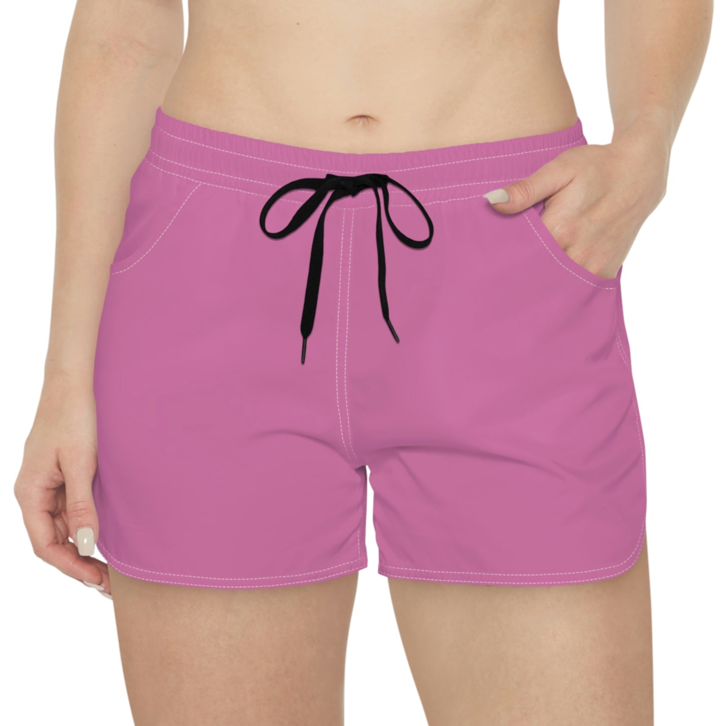 Chiller A Women's Light Pink Casual Shorts (AOP)