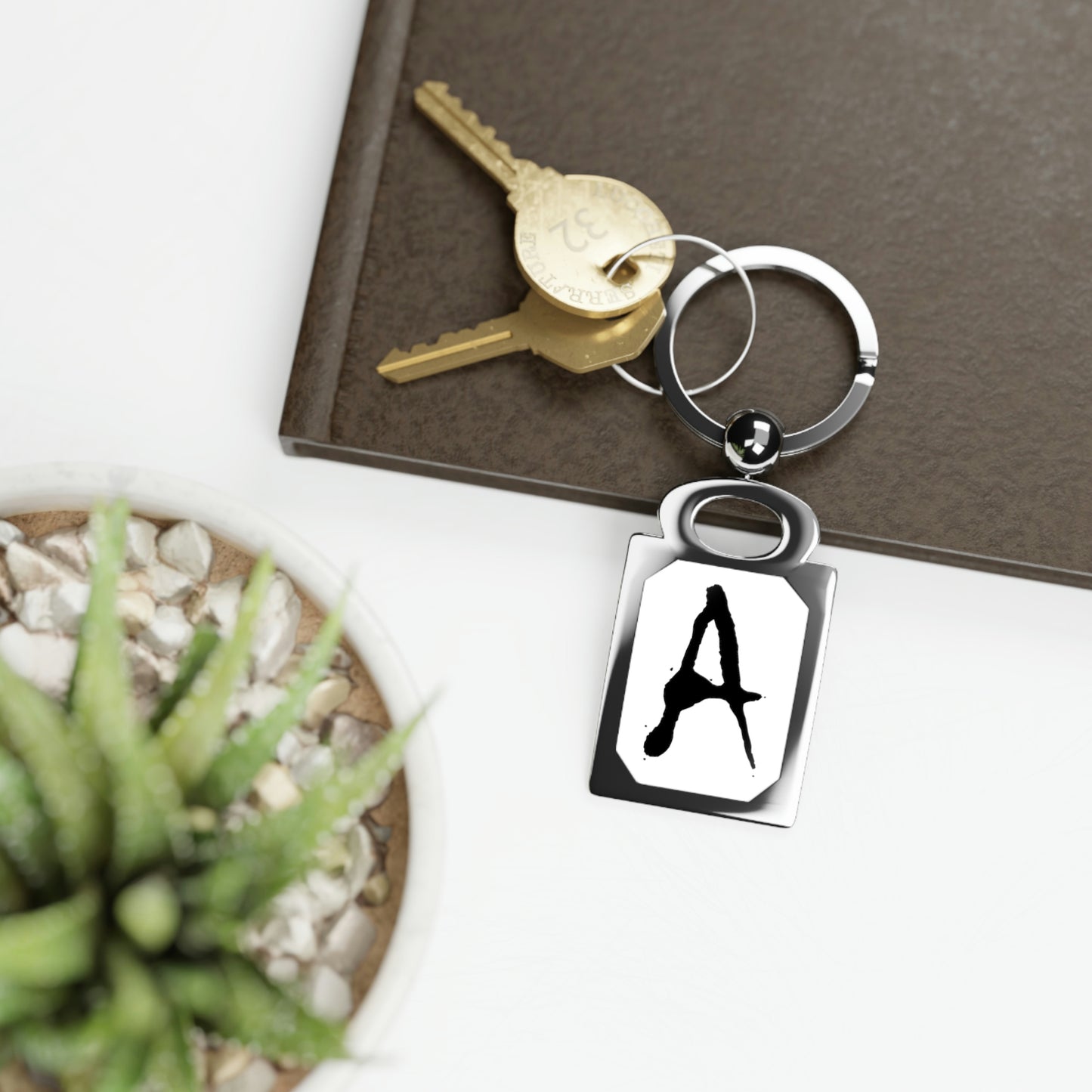 Chiller A White Rectangle Photo Keyring