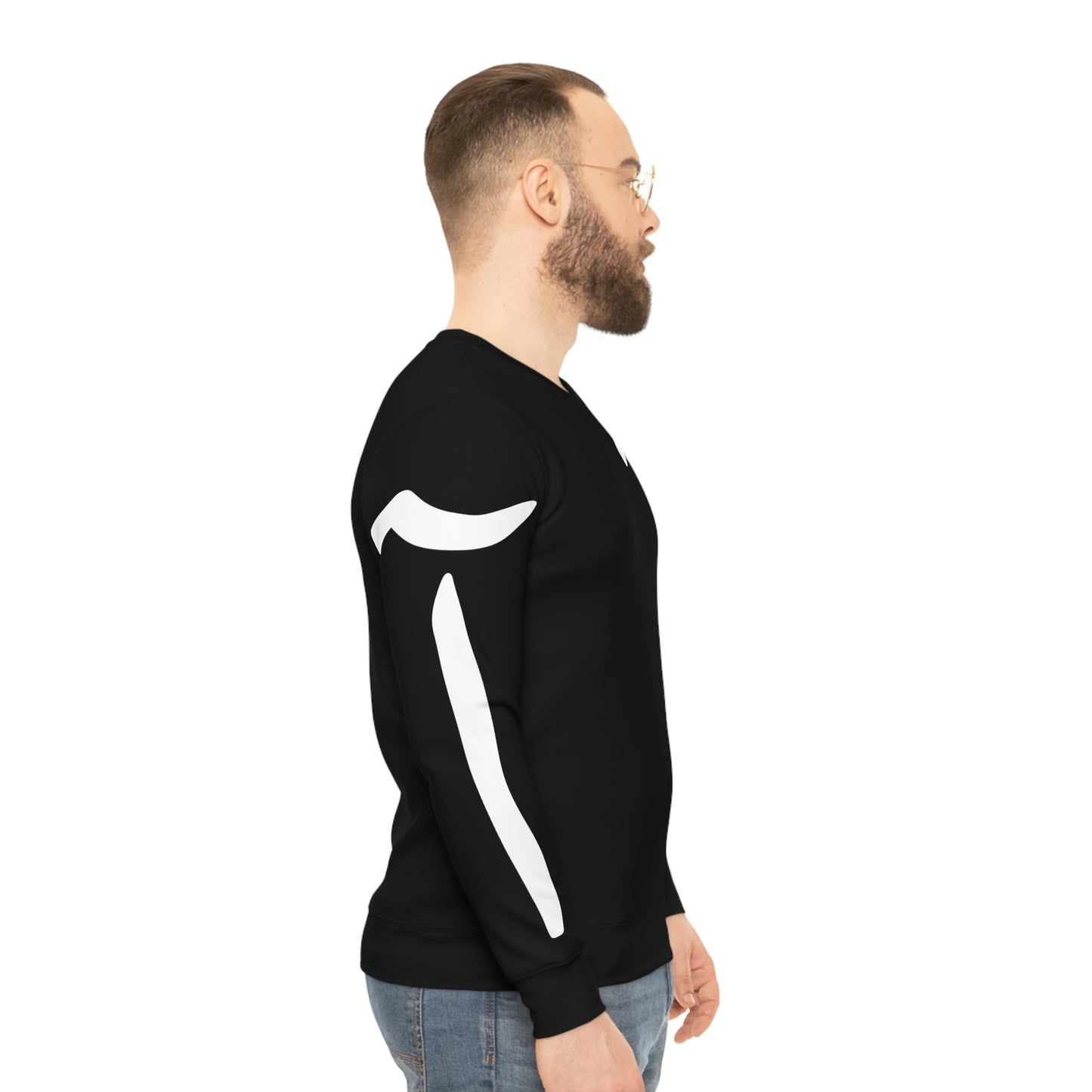 Alif Black Lightweight Sweatshirt (AOP)